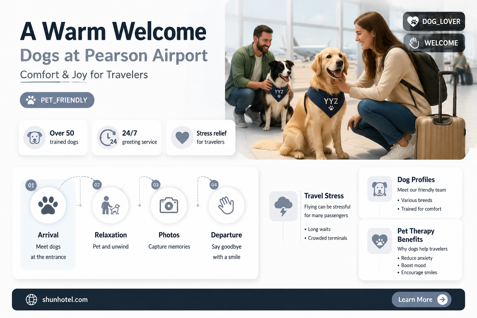 are dogs allowed in pearson airport
