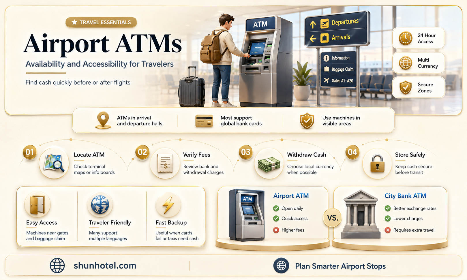 are there atm at the airport