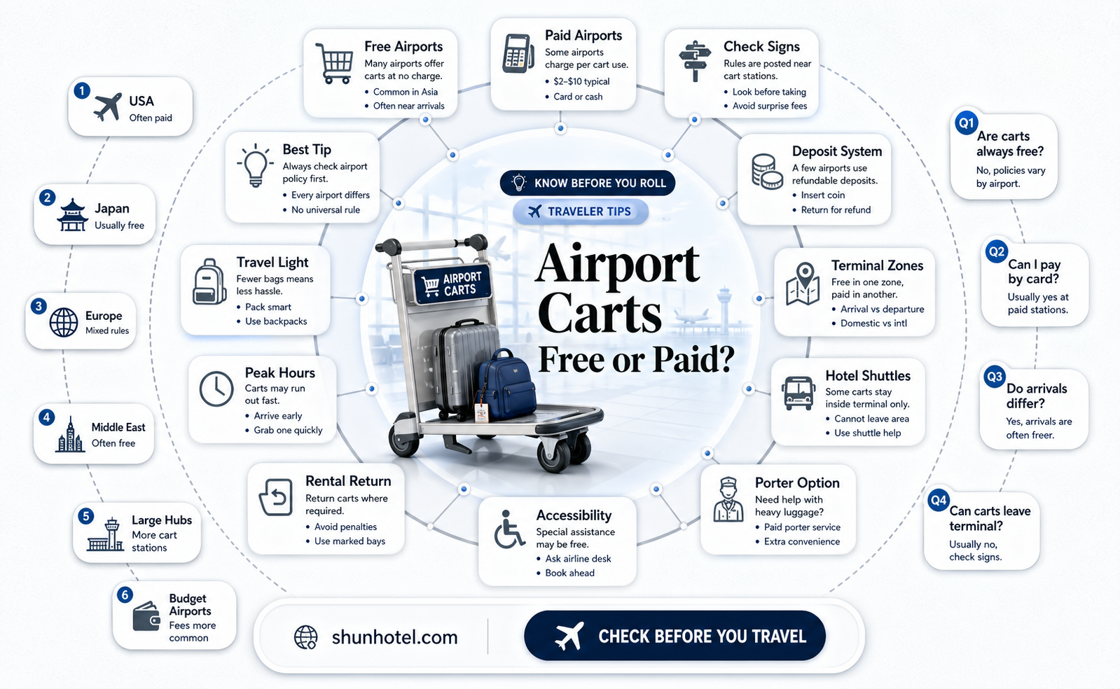 are airport carts free to use