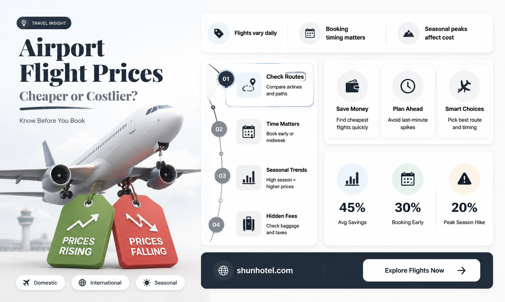 are flights cheaper at the airport