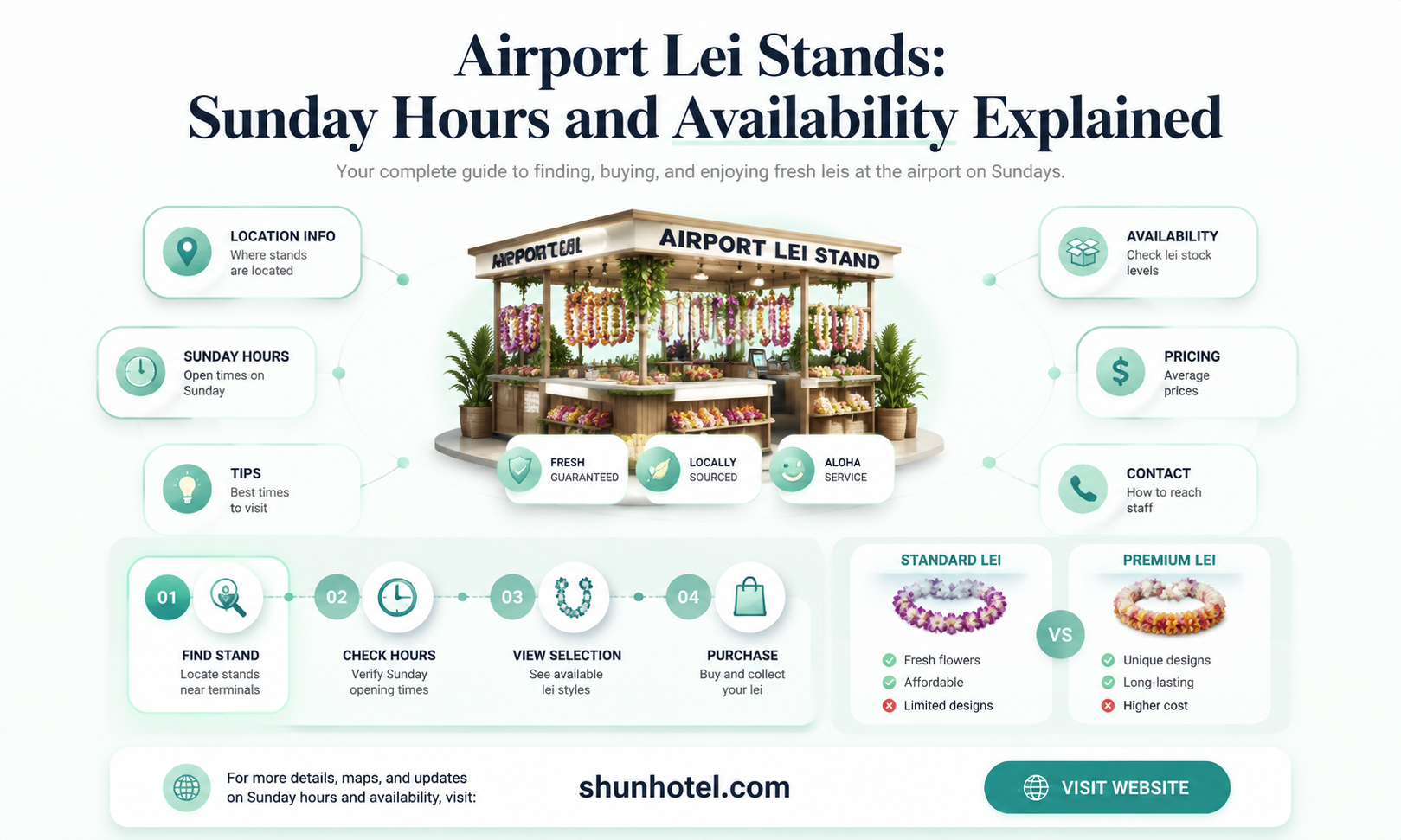 are the airport lei stands open on sunday