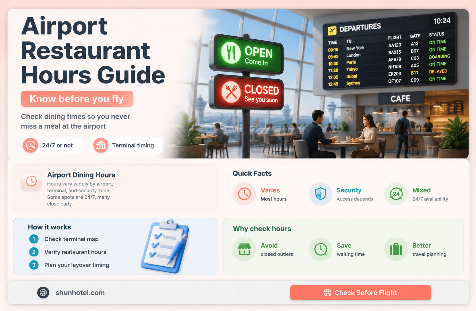 are the restaurants at the airport open