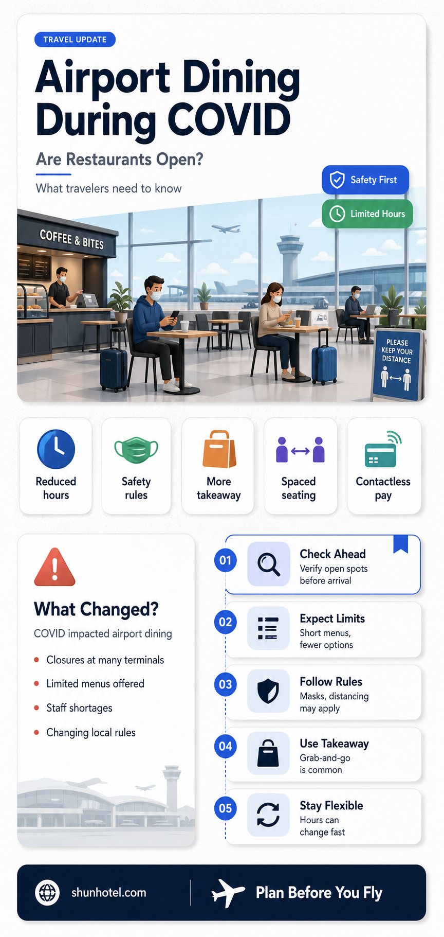 are airport restaurants open during covid