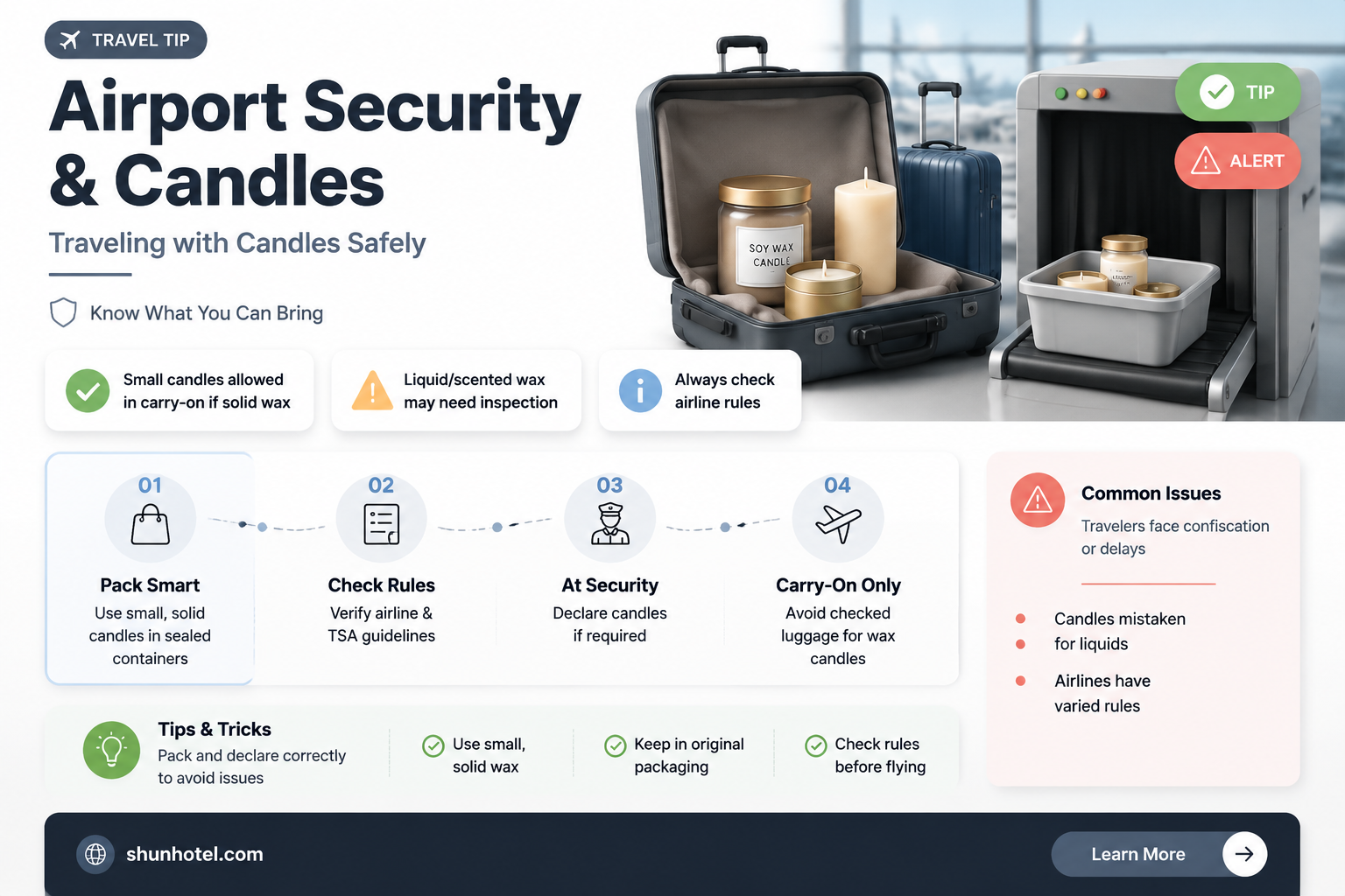 are candles allowed through airport security