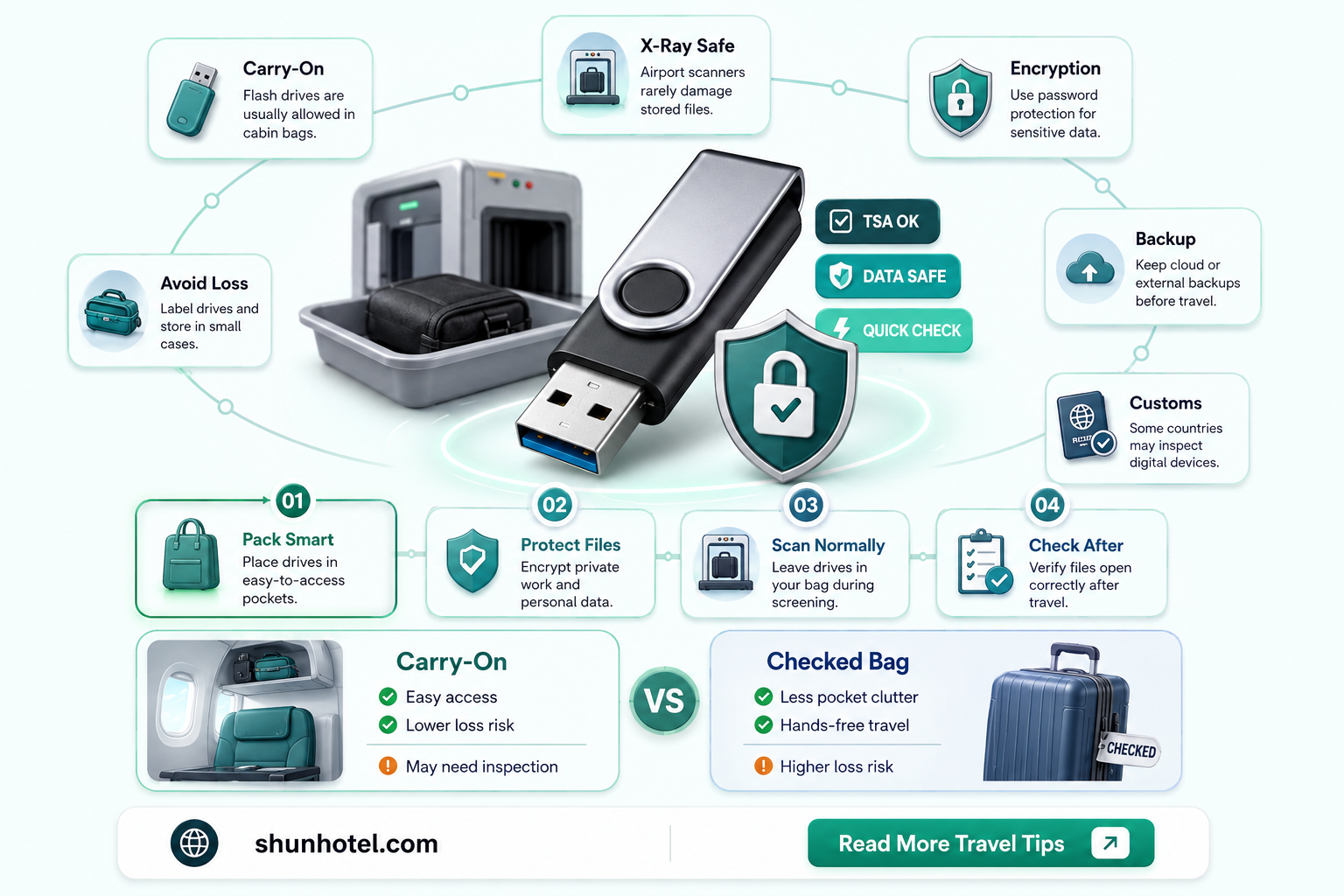 are flash drives safe at airport