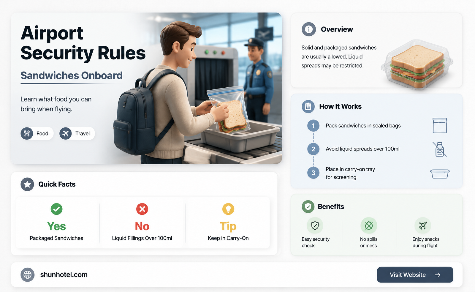 are sandwiches allowed through airport security
