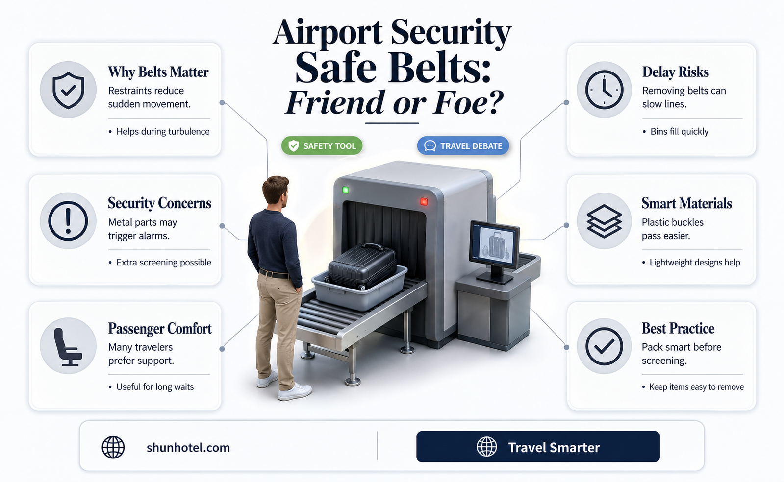 are there airport security safe belts