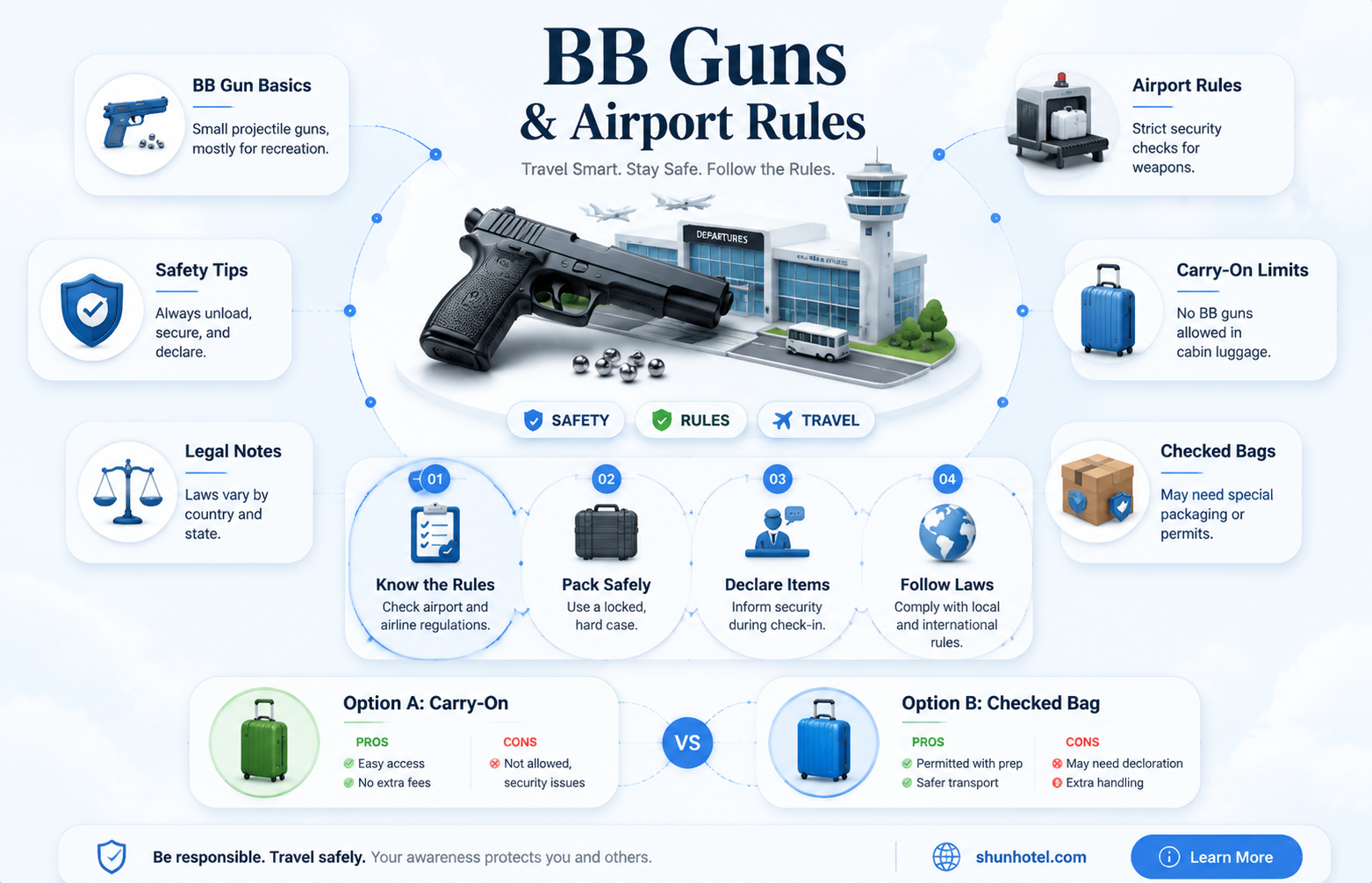 are bb guns allowed in airports