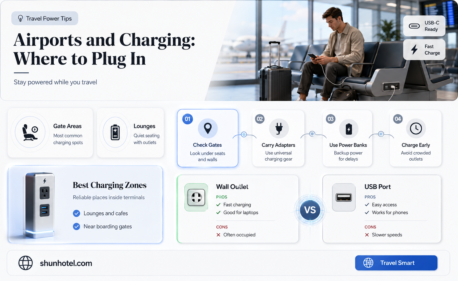 are there charging ports in airports