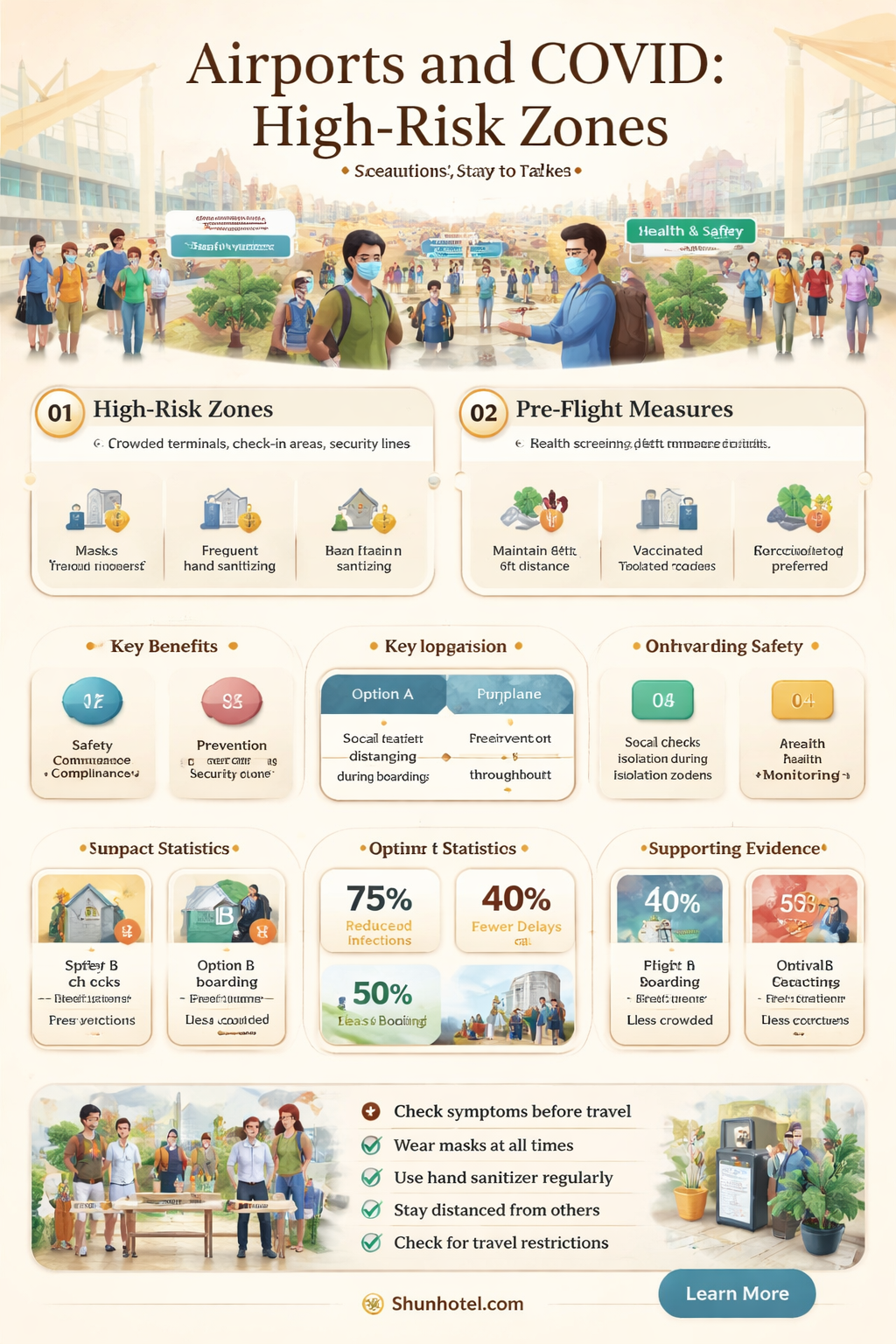 are airports high risk for covid