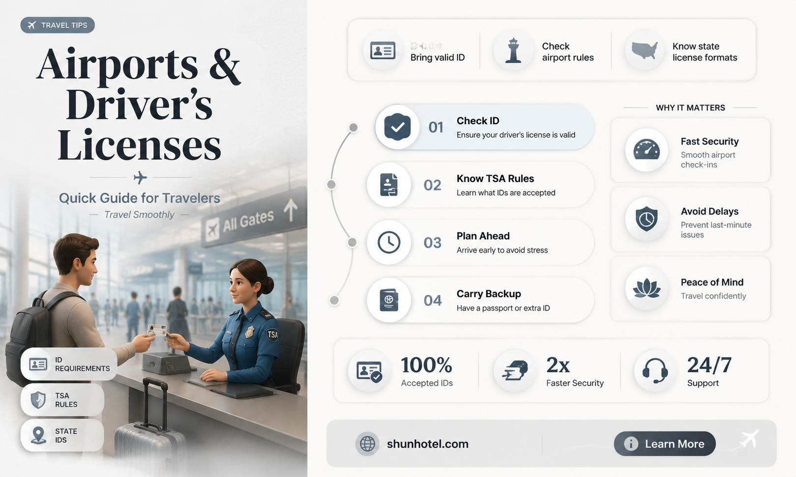 are drivers licenses accepted at airports