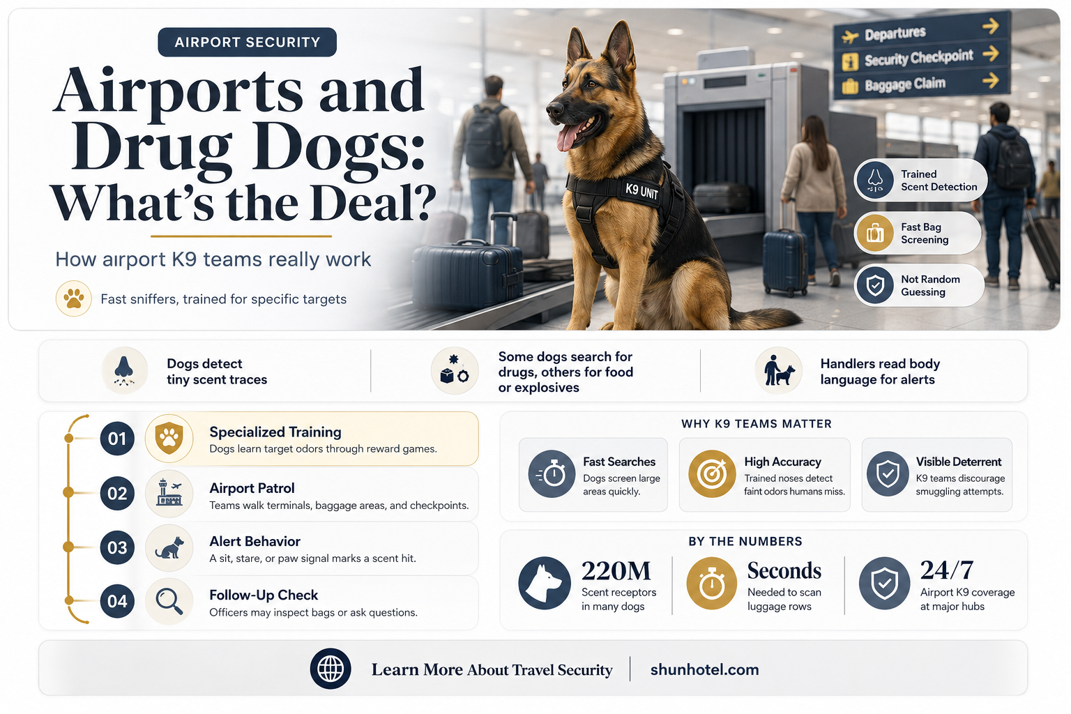 are there drug dogs in airports