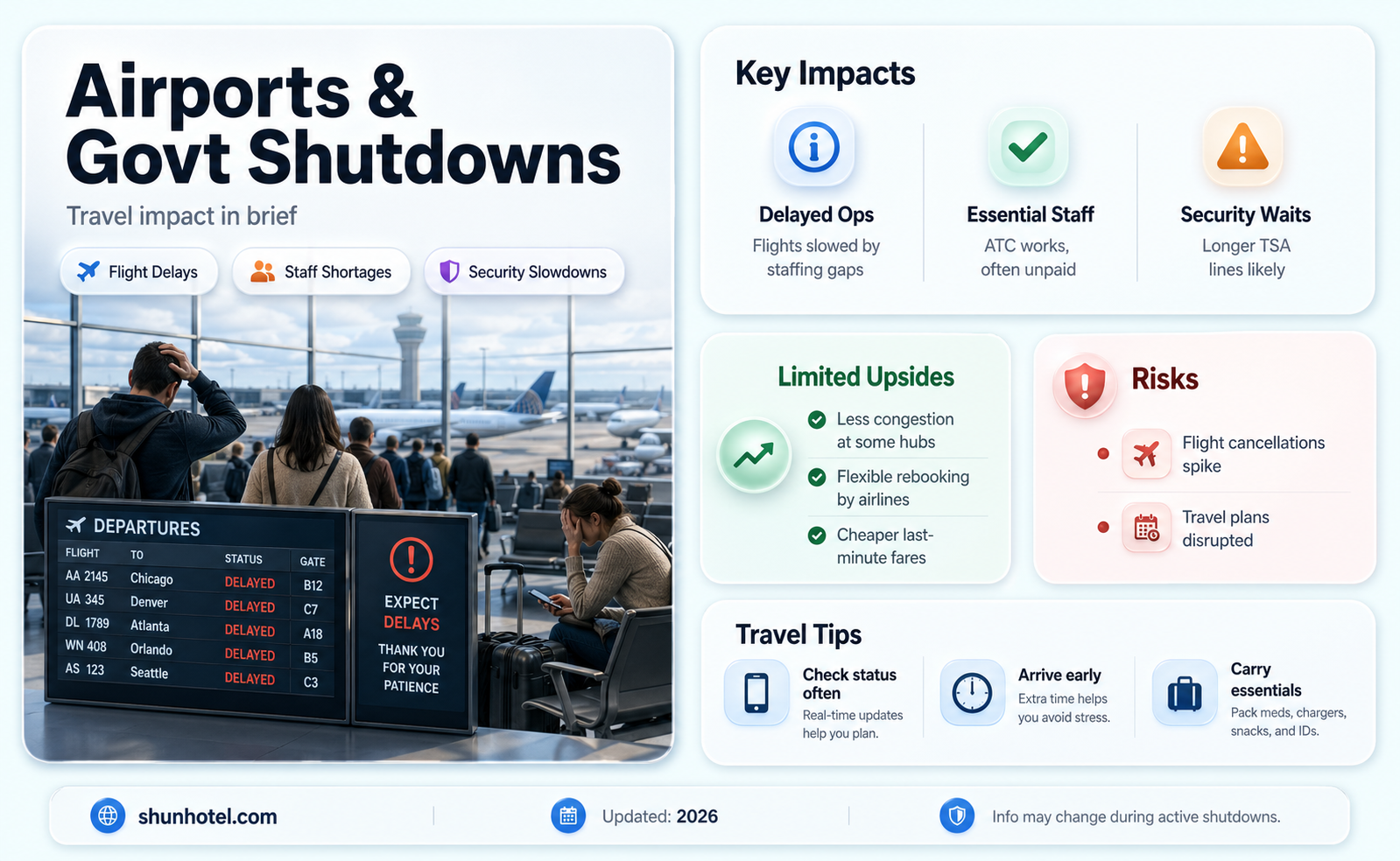 are airports affected by government shutdown