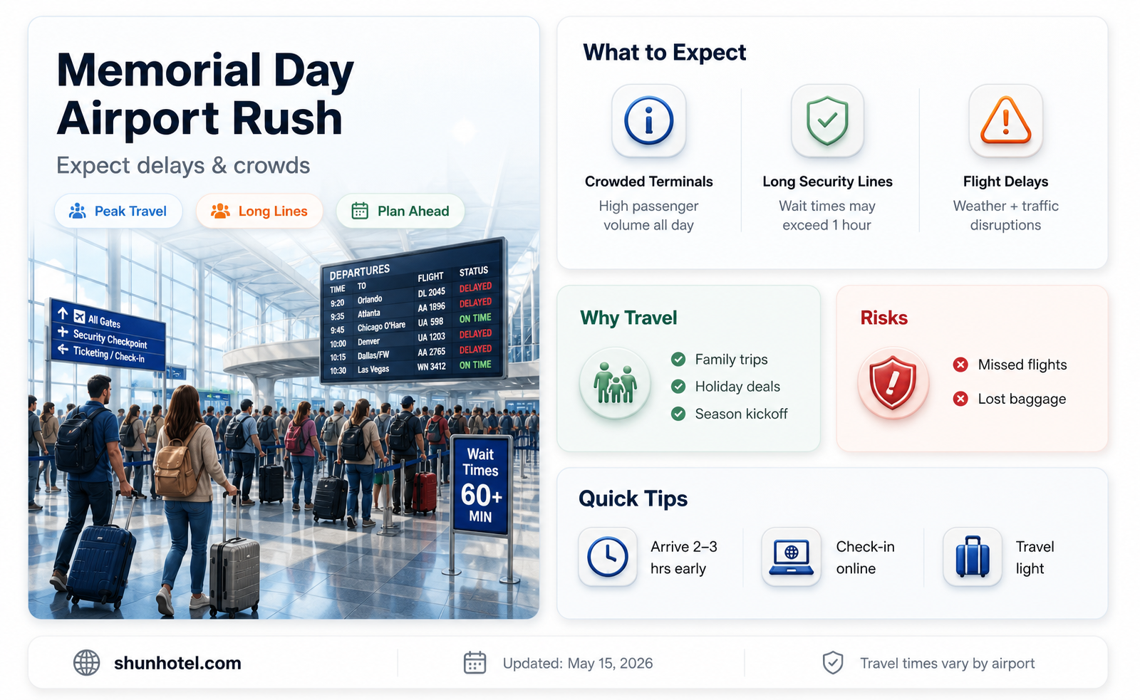 are airports busy memorial day weekend