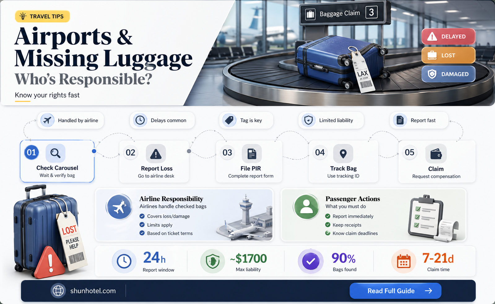 are airport responsible for missing luggage