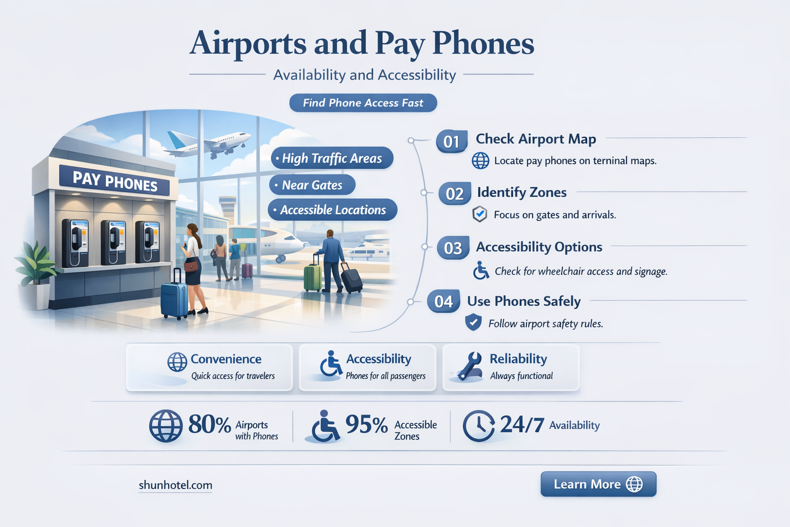 are there pay phones at airports