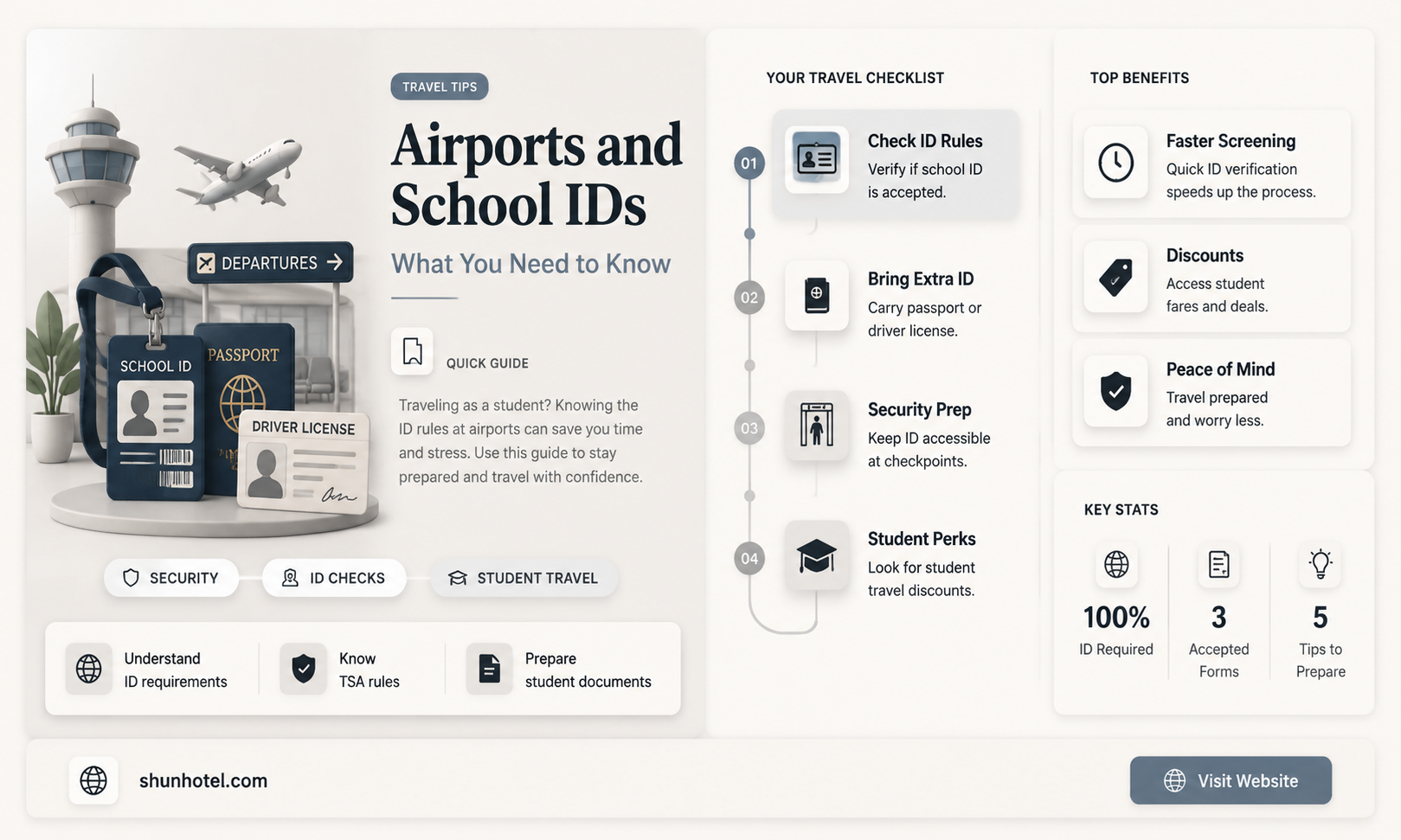 are school ids accepted at airports