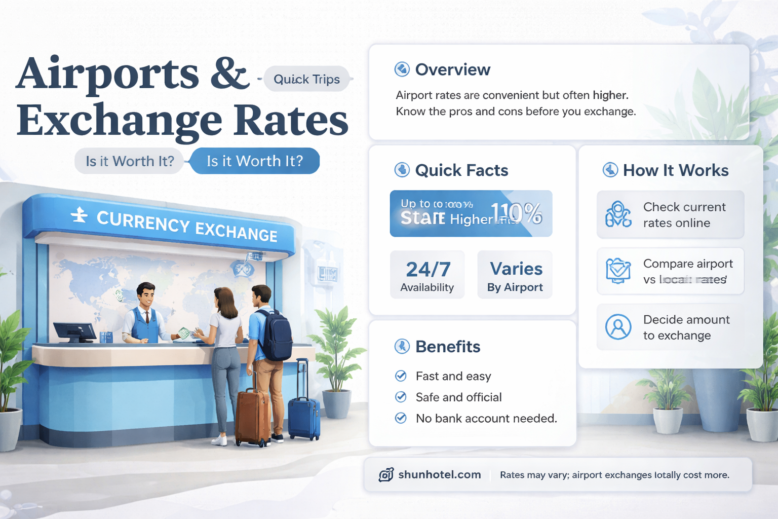 are exchange rate good in airports