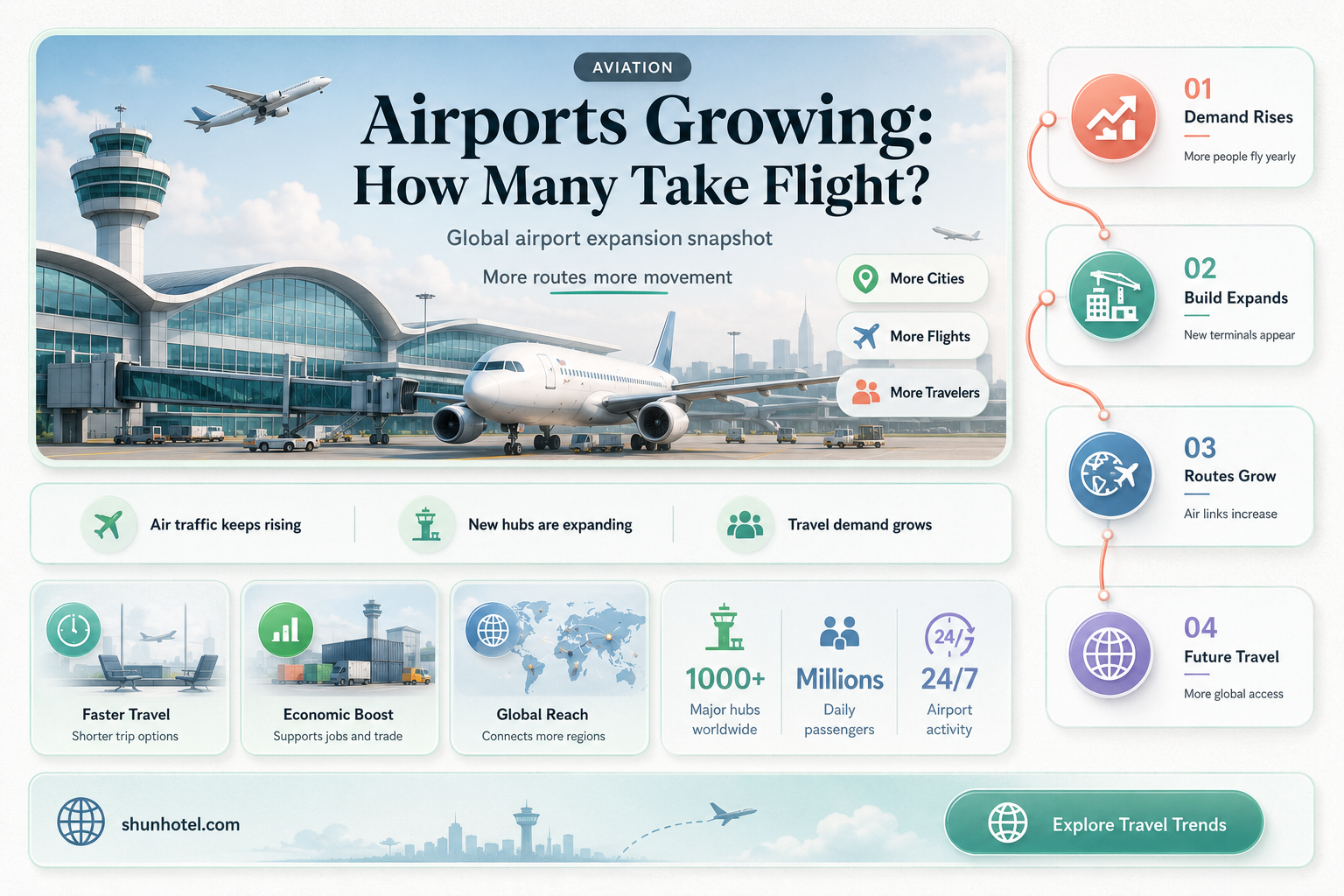 are the number of airports increasing