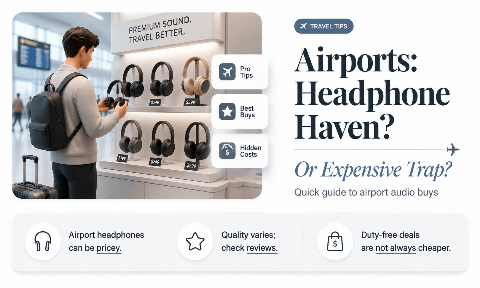 are headphones cheaper at the airport