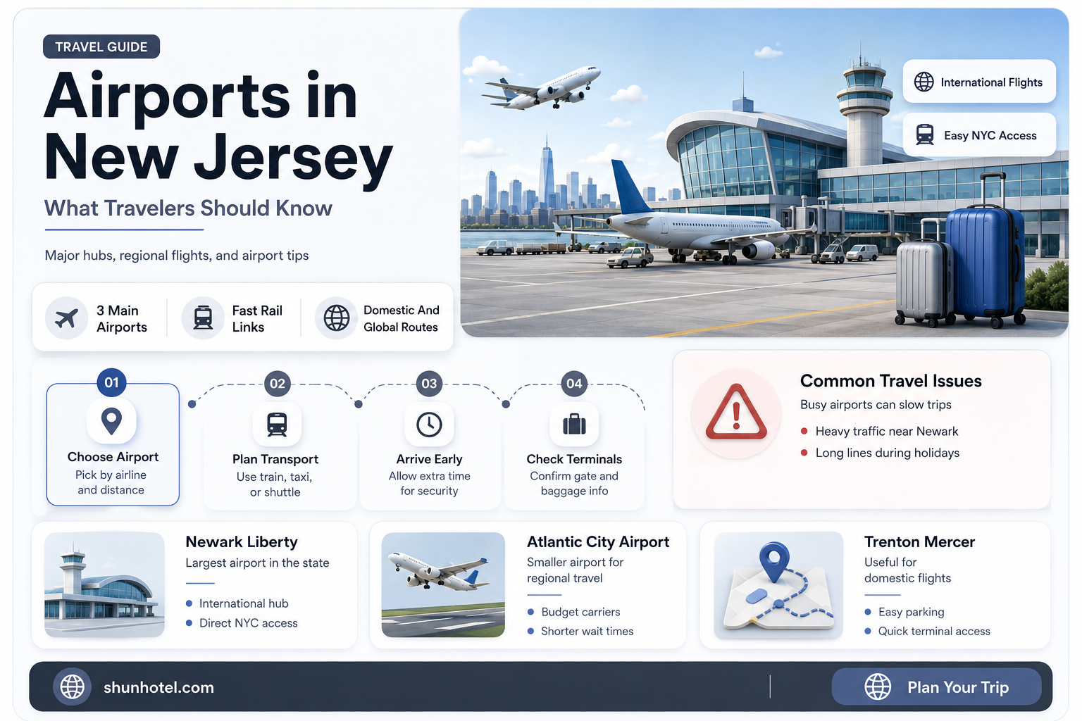 are there airports in new jersey