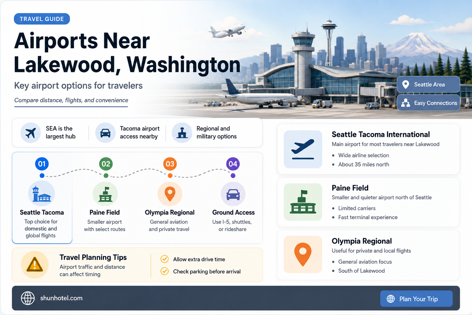 are there airports in lakewood wa
