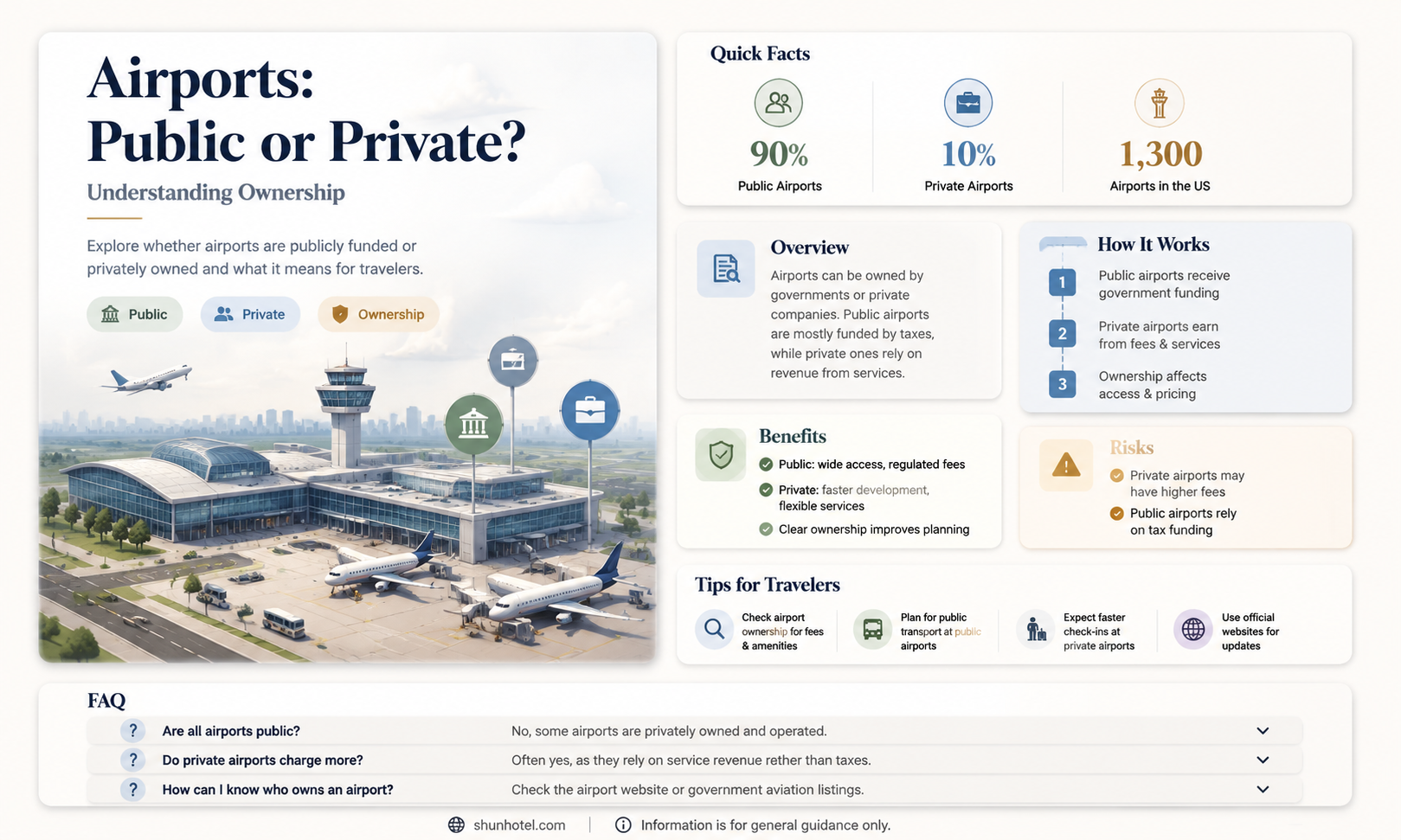 are airports private or public property
