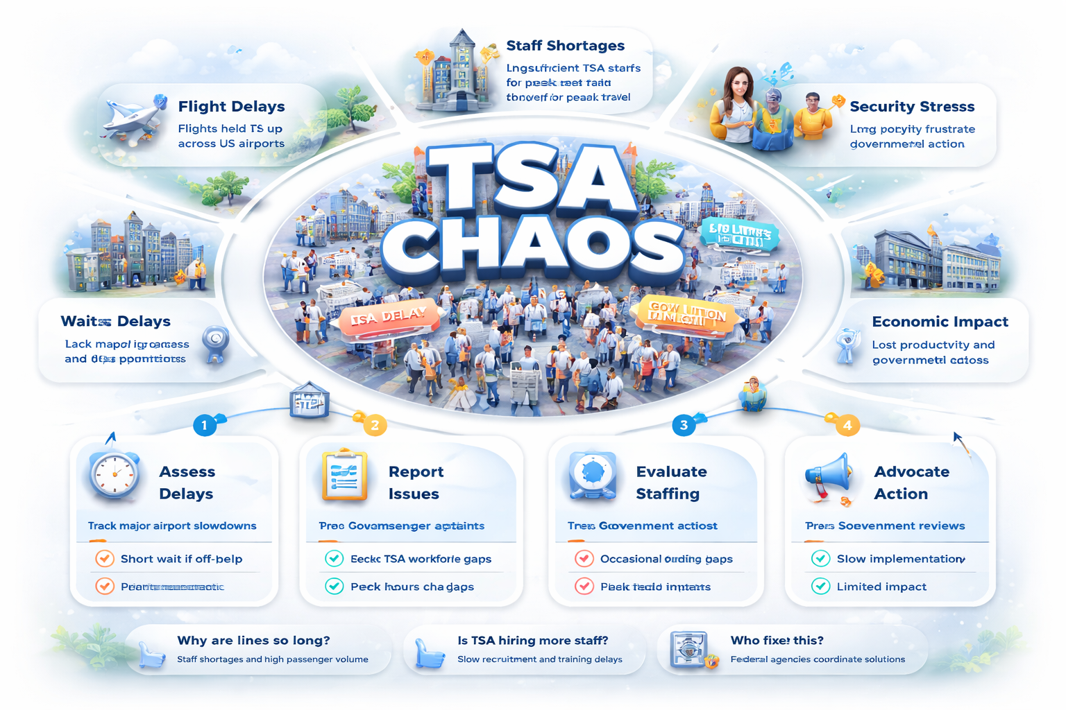 are airports slow with tsa government