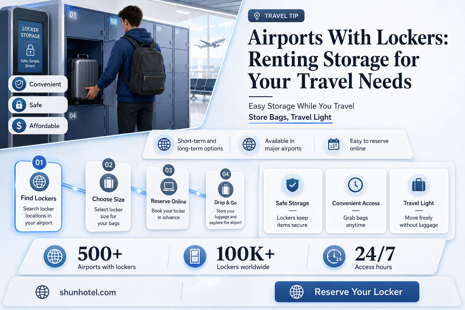 are there locker rentals at airports