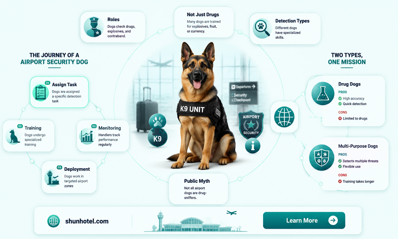 are dogs at airports drug dogs