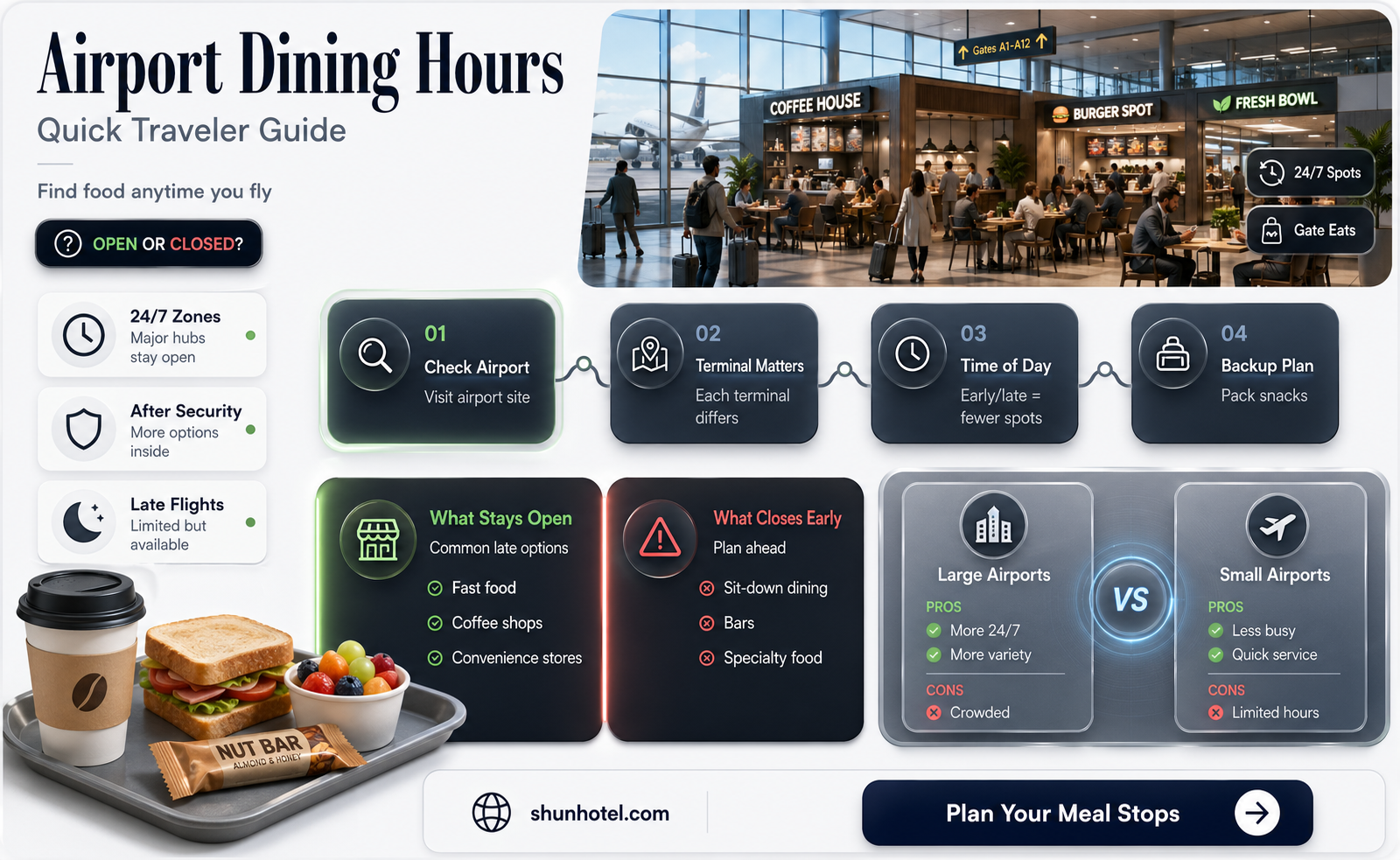 are airport resturants open