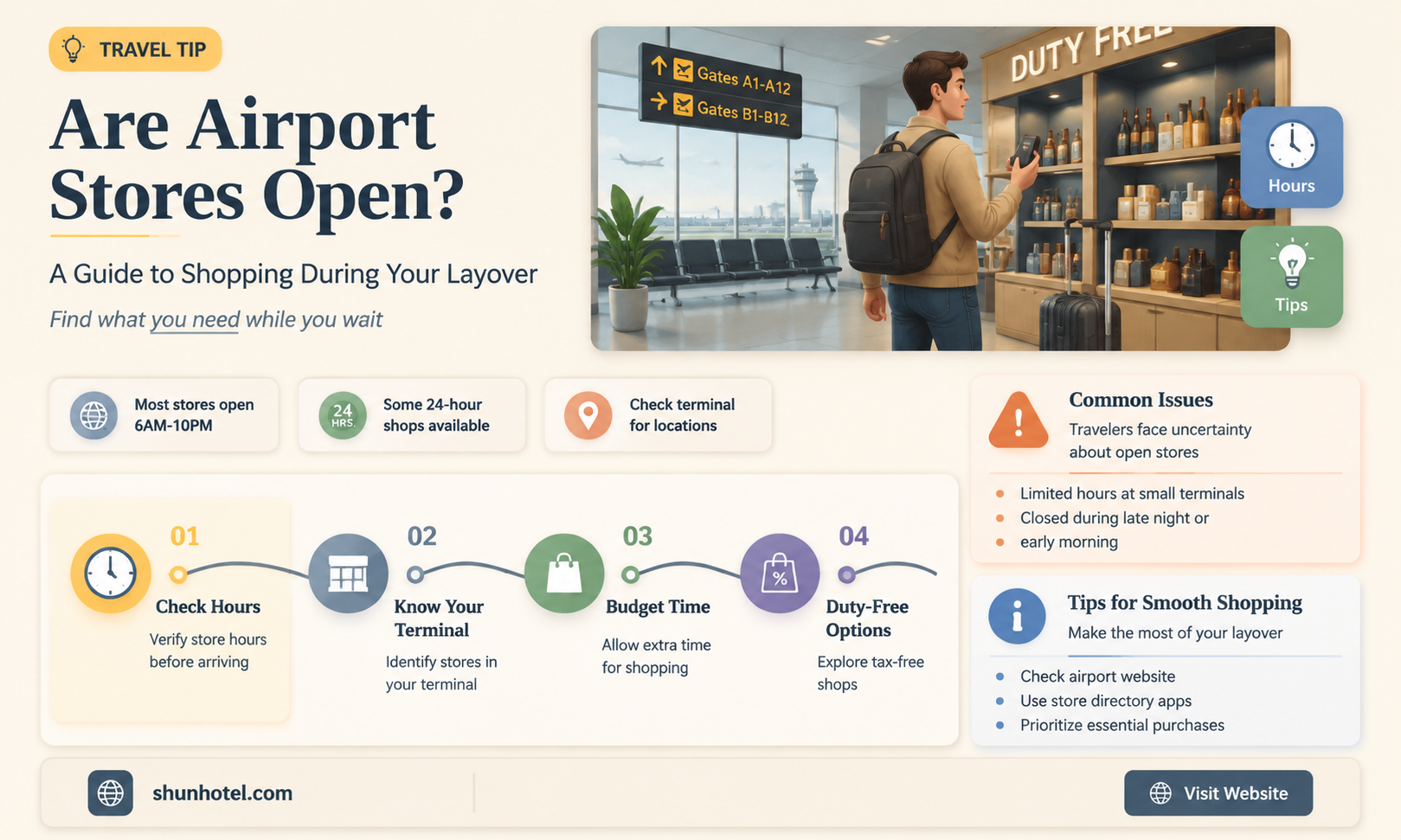 are stores open in airports