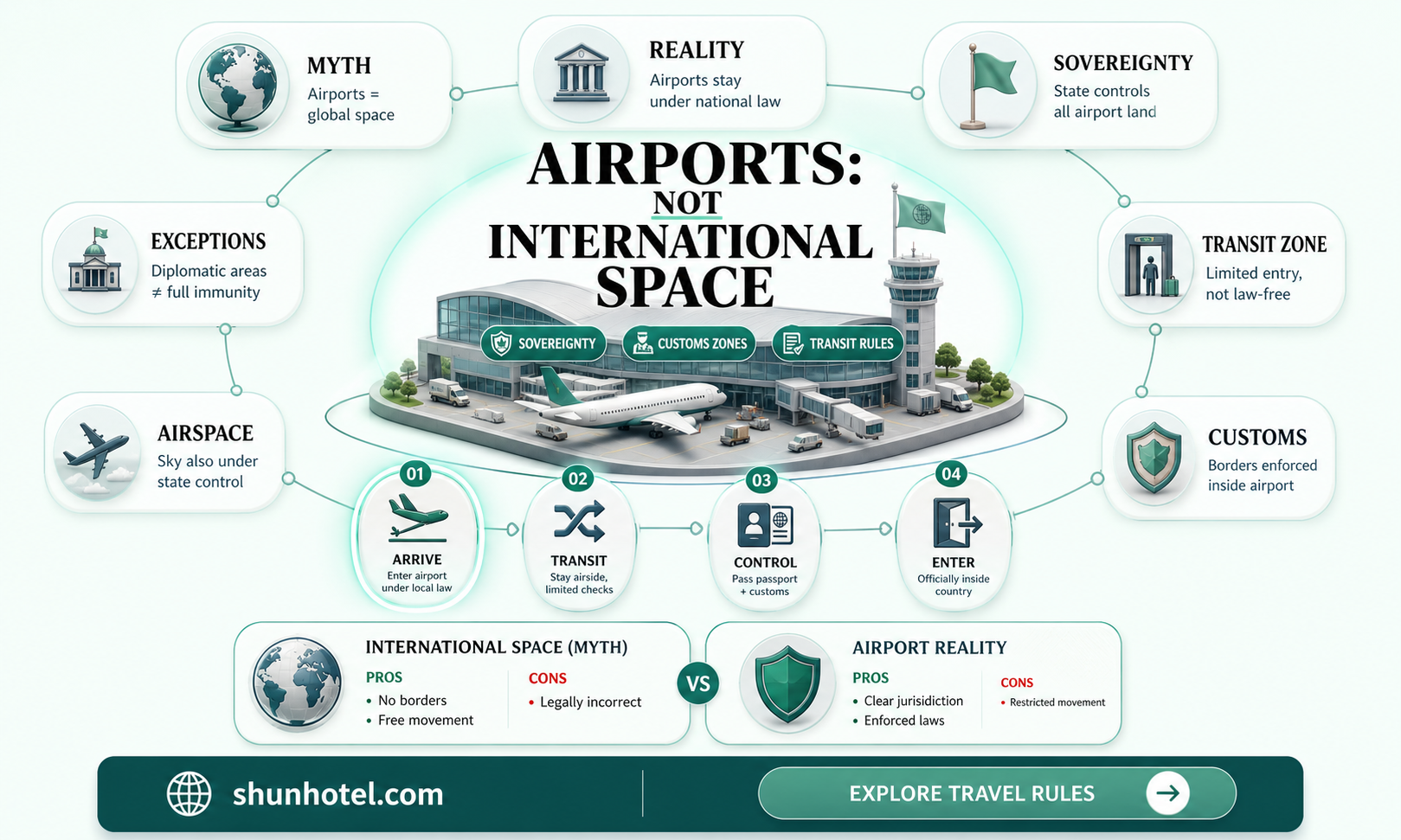 are airports international space