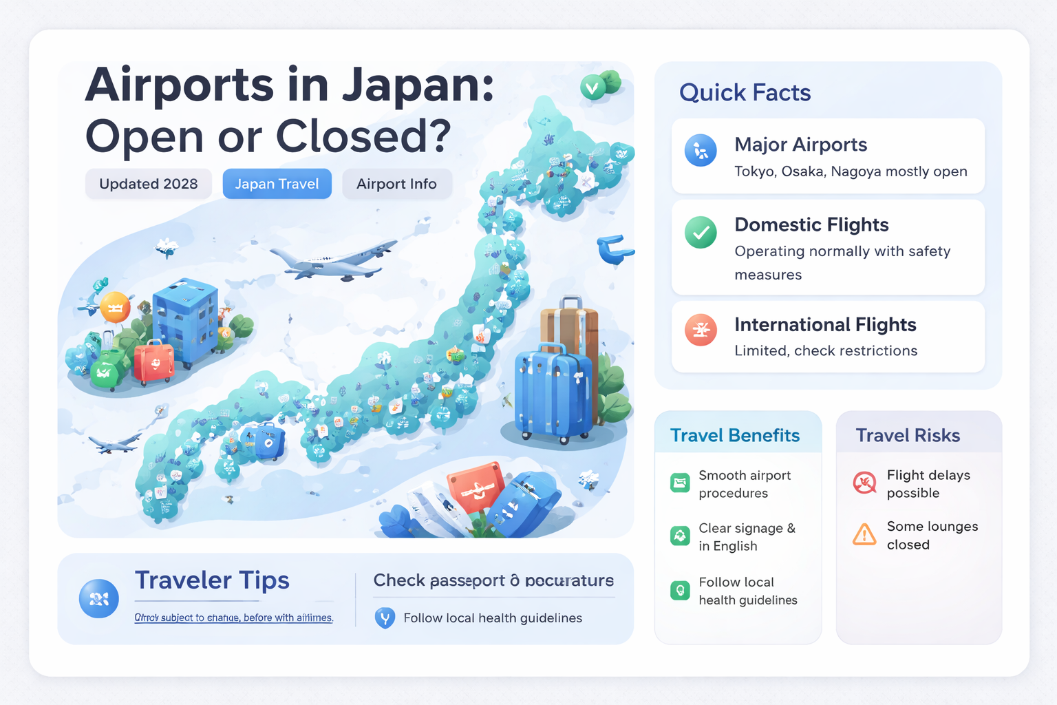 are airports open in japan