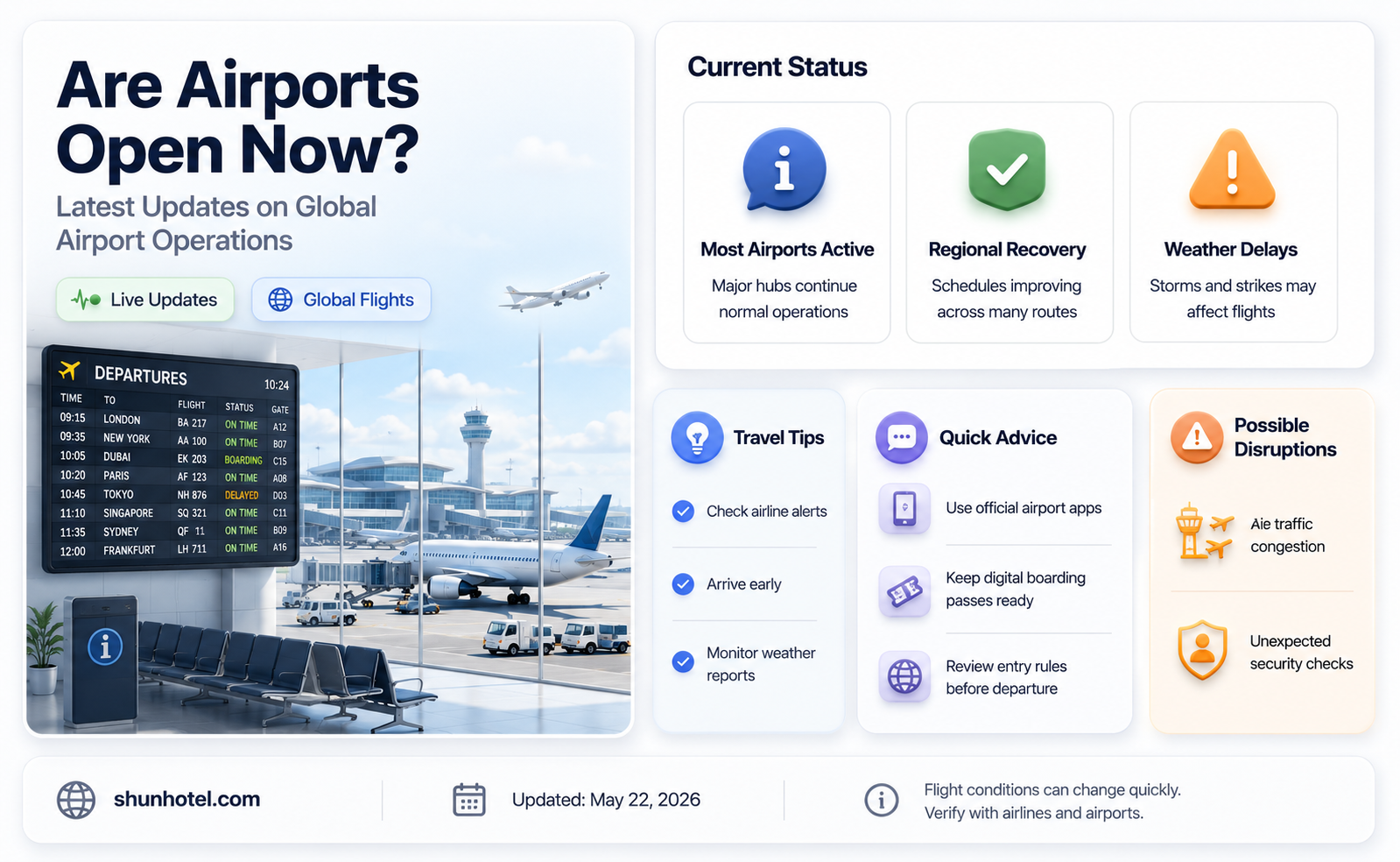 are airport open now