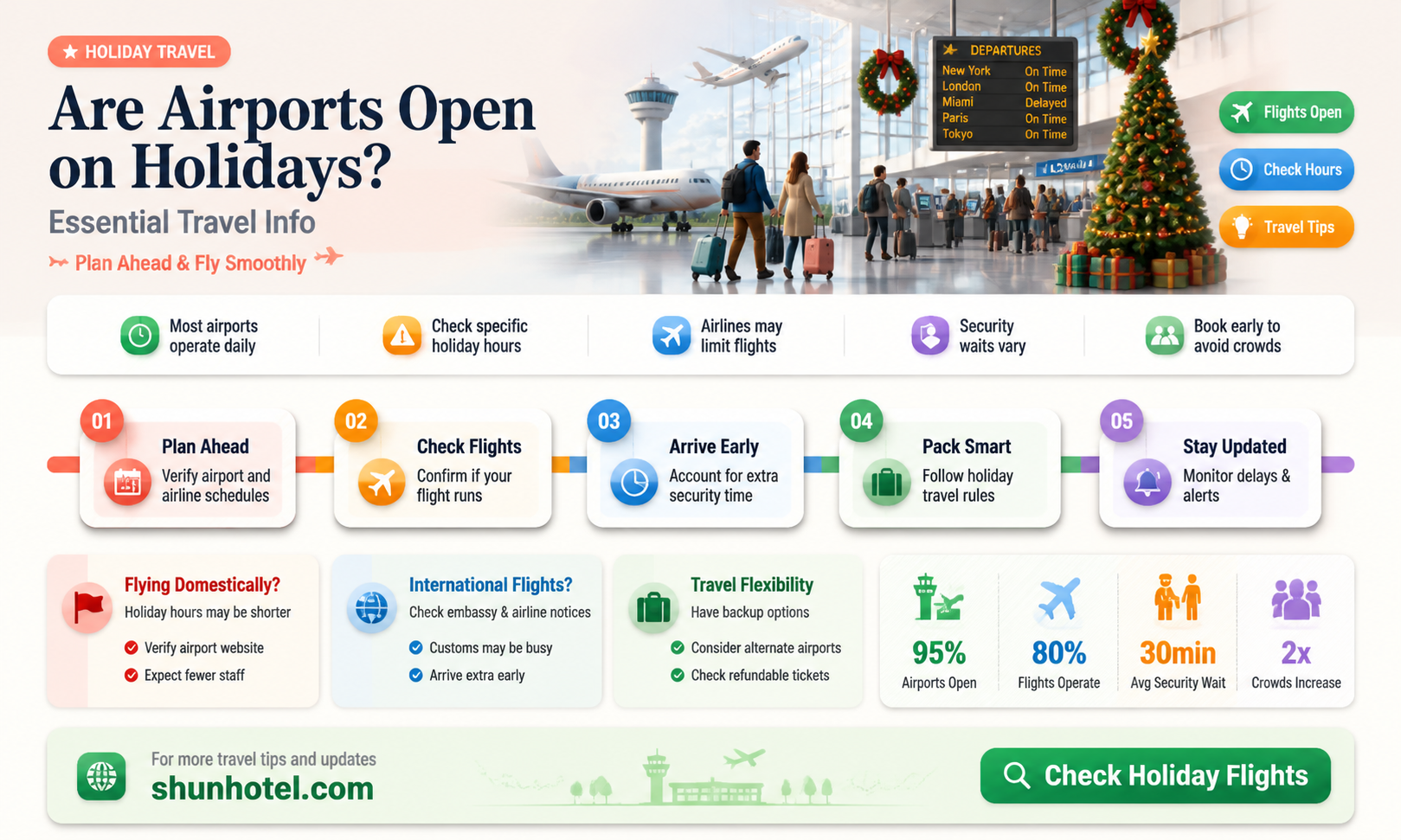 are airports open on holidays