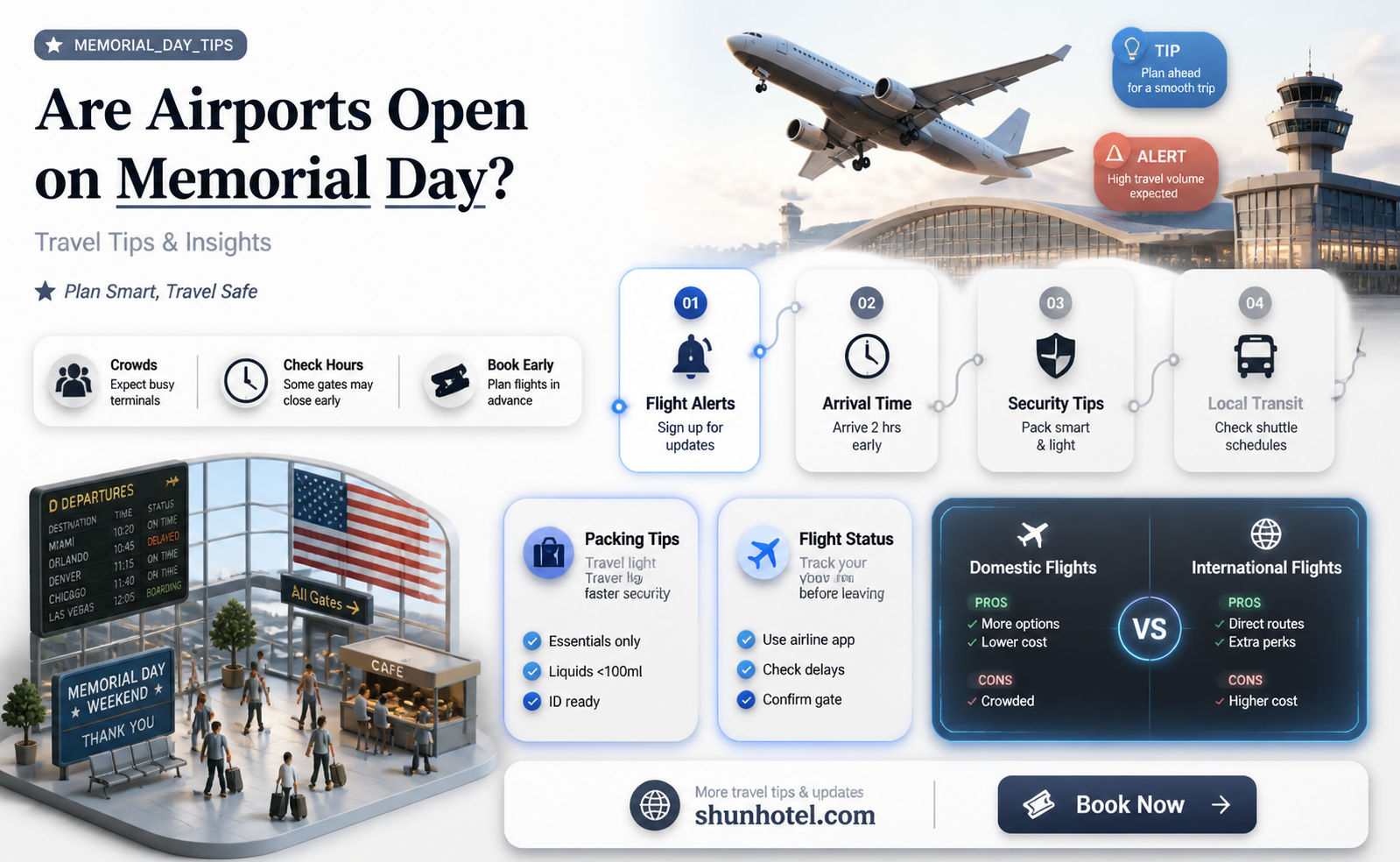 are airports open on memorial day