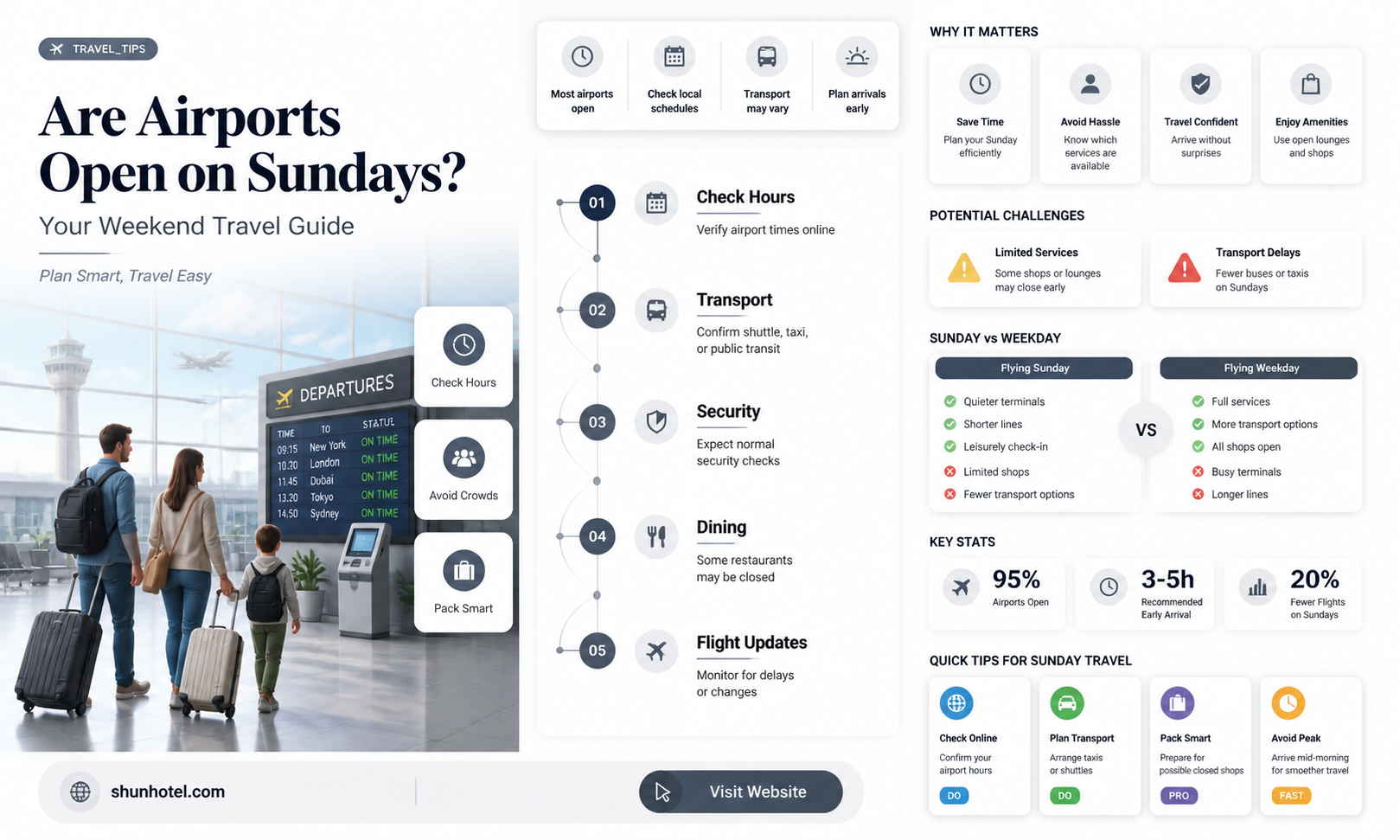 are airports open on sundays