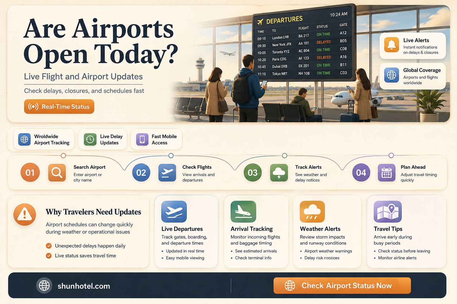 are the airports open tidat