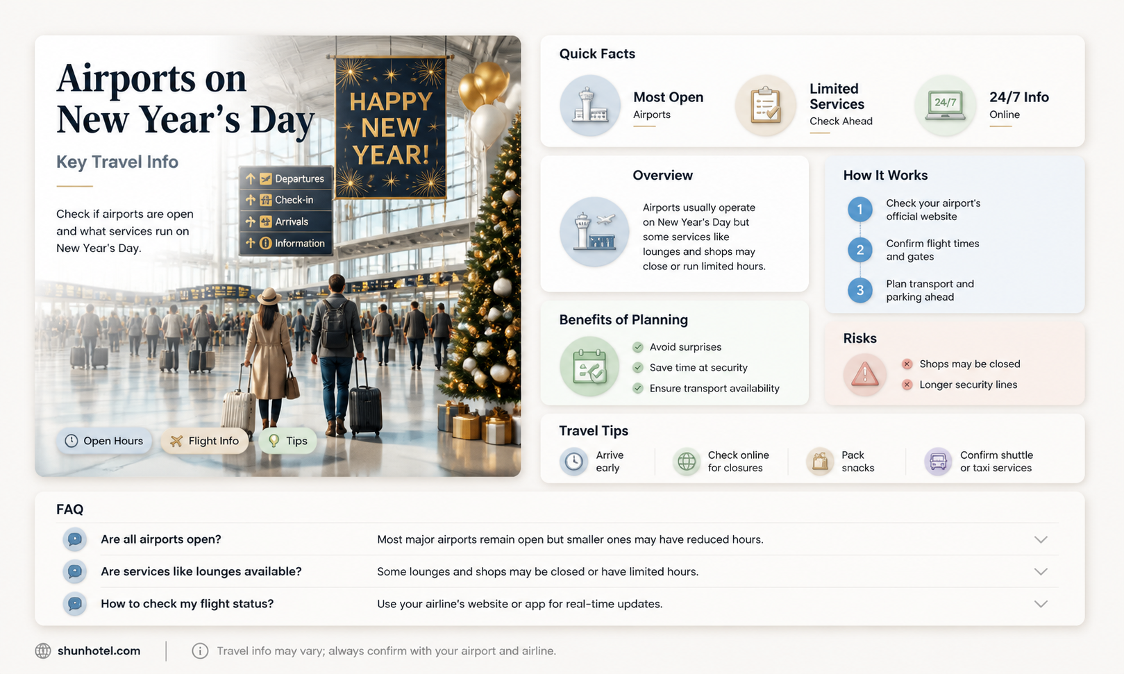 are airports open on new year