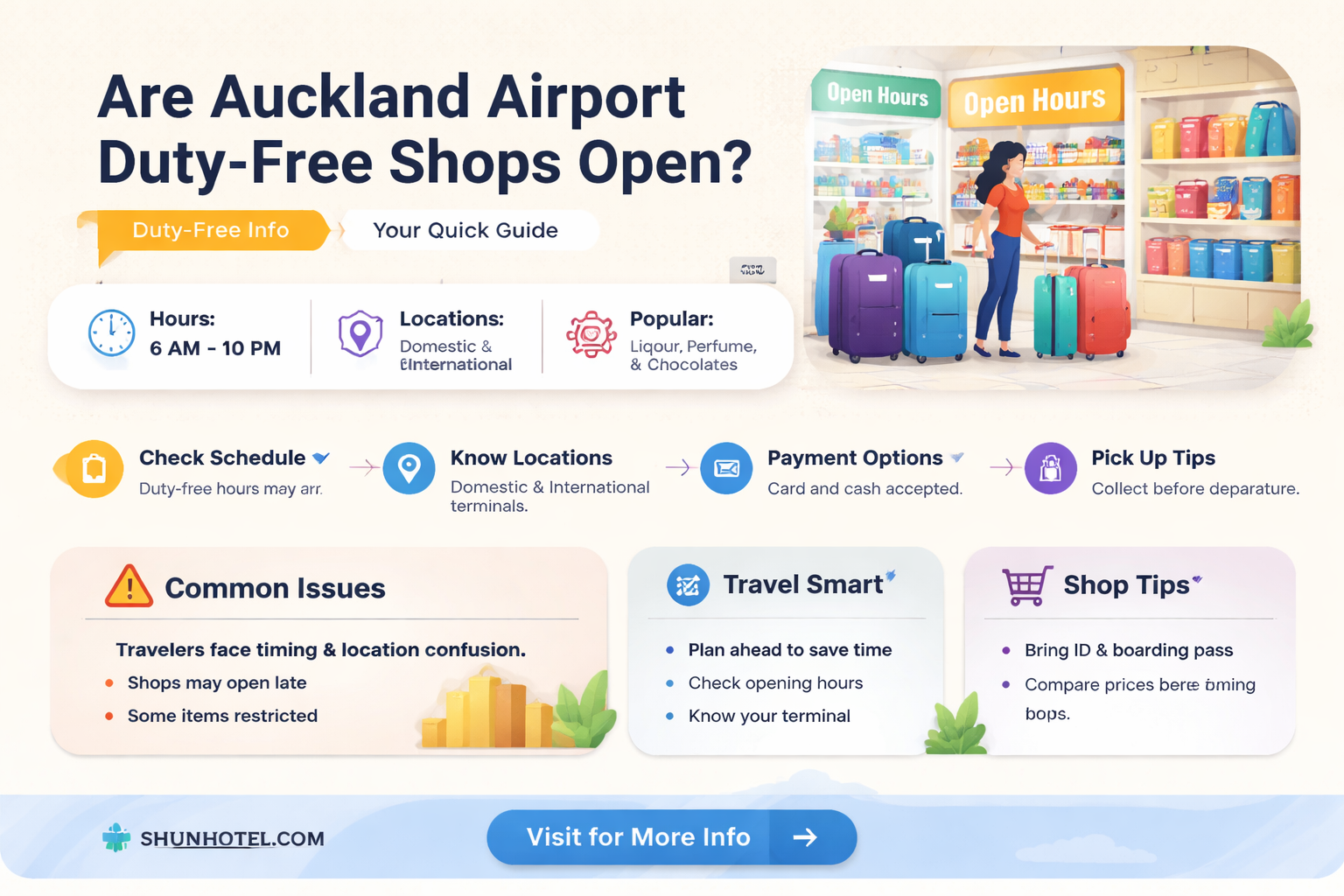 are duty free shops open at auckland airport