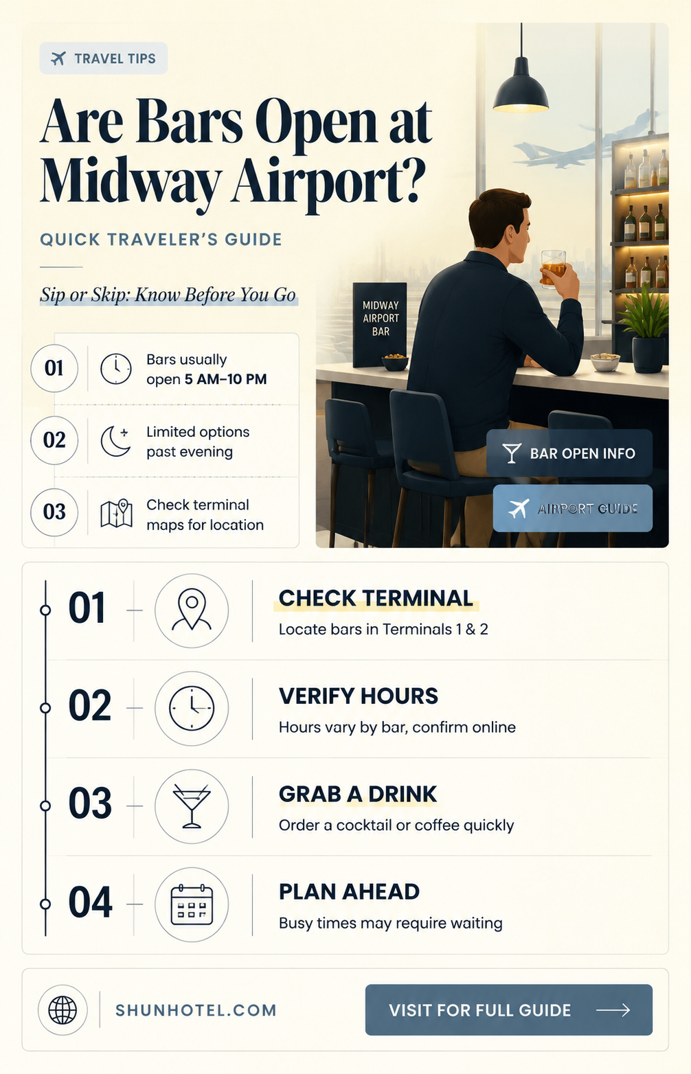 are bars open at midway airport