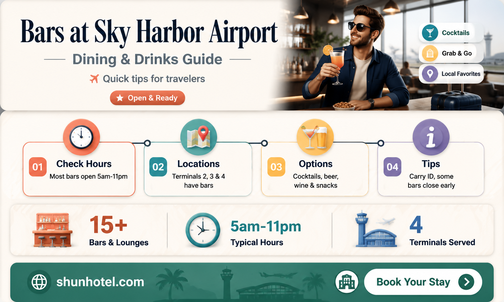 are bars open at sky harbor airport
