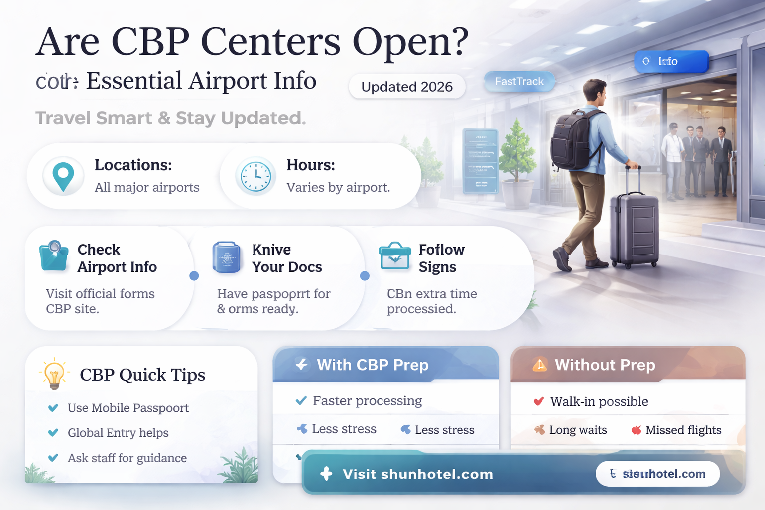 are cbp centers airport open