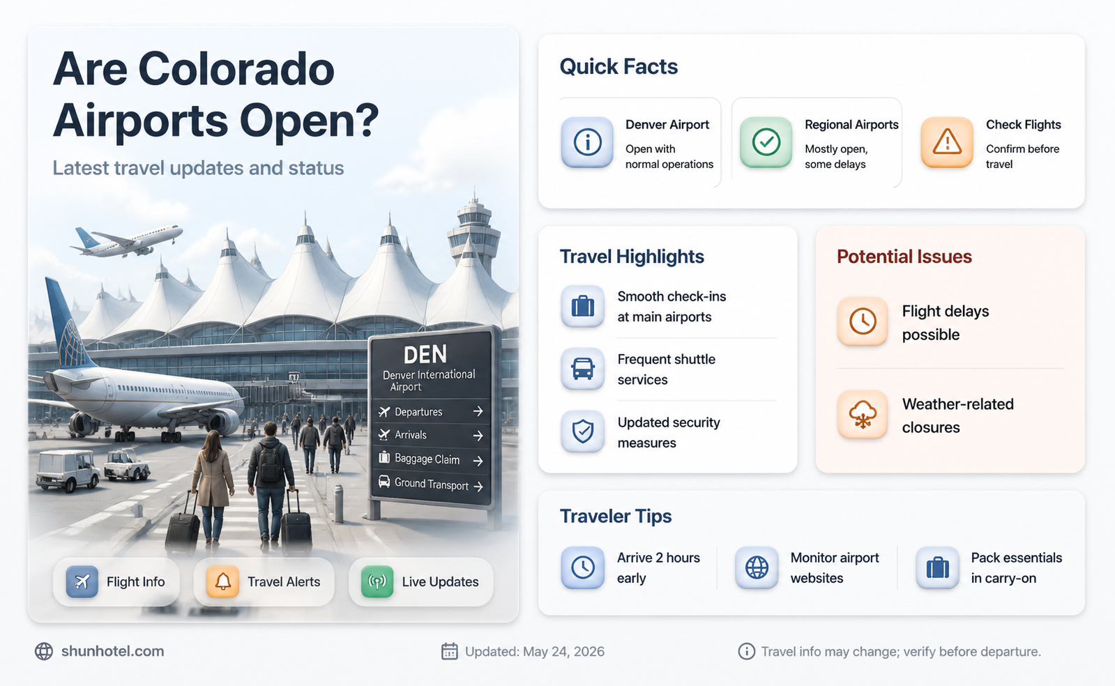 are airports open in colorado