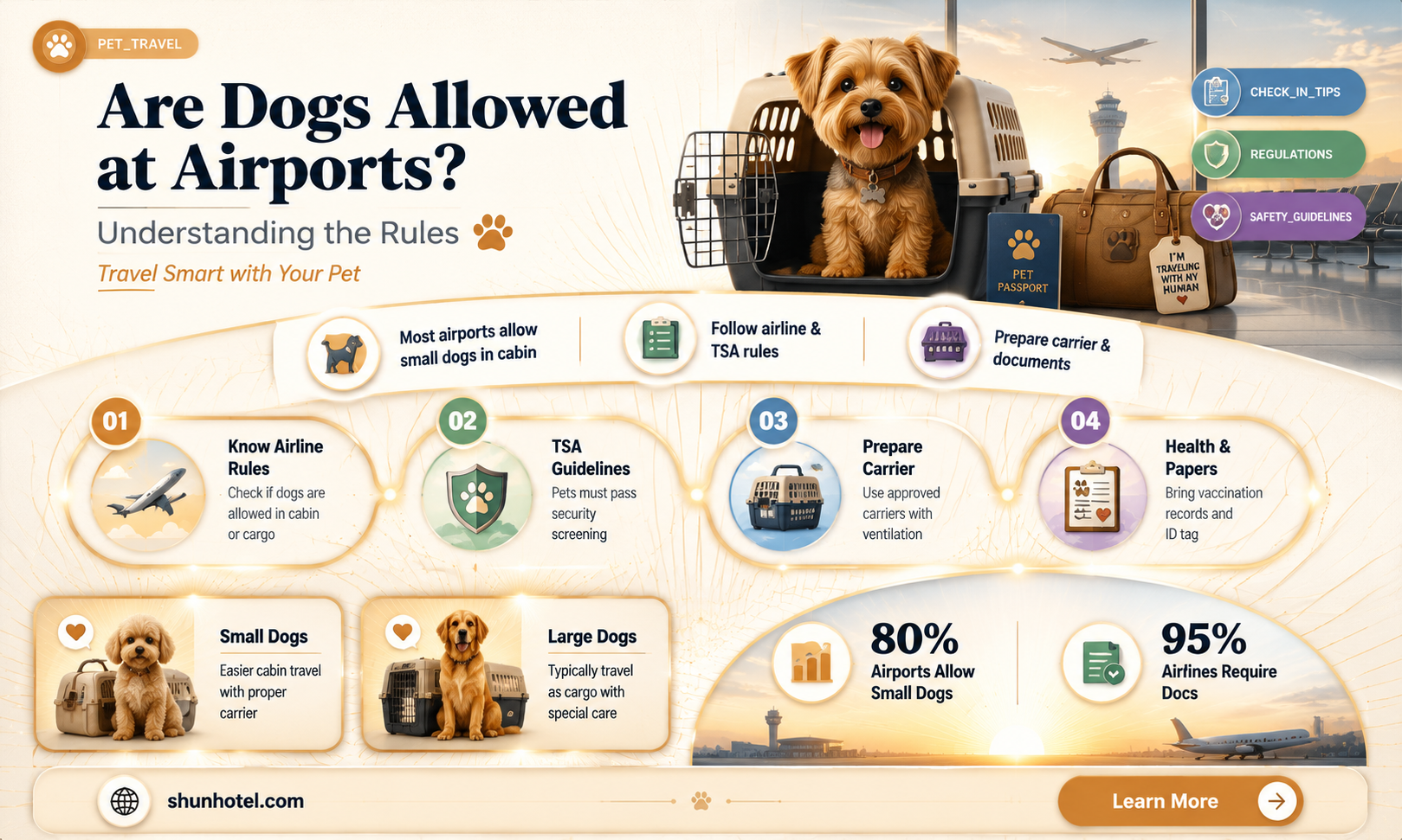are dogs allowed at the airport