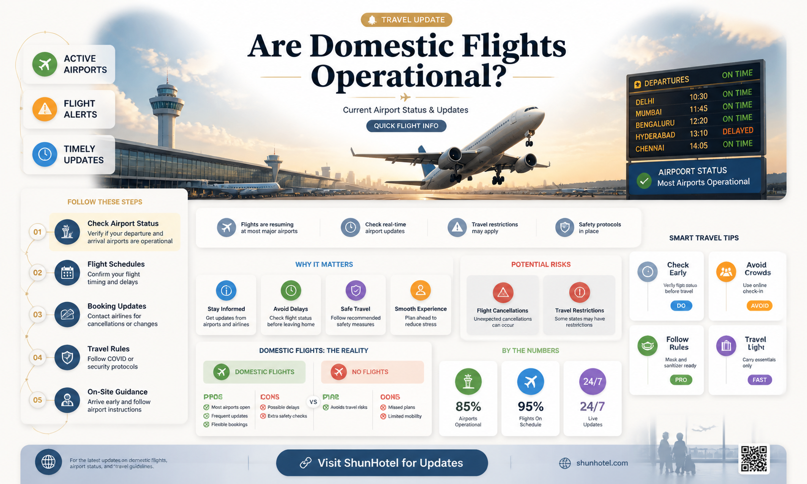 are airports open for domestic flights