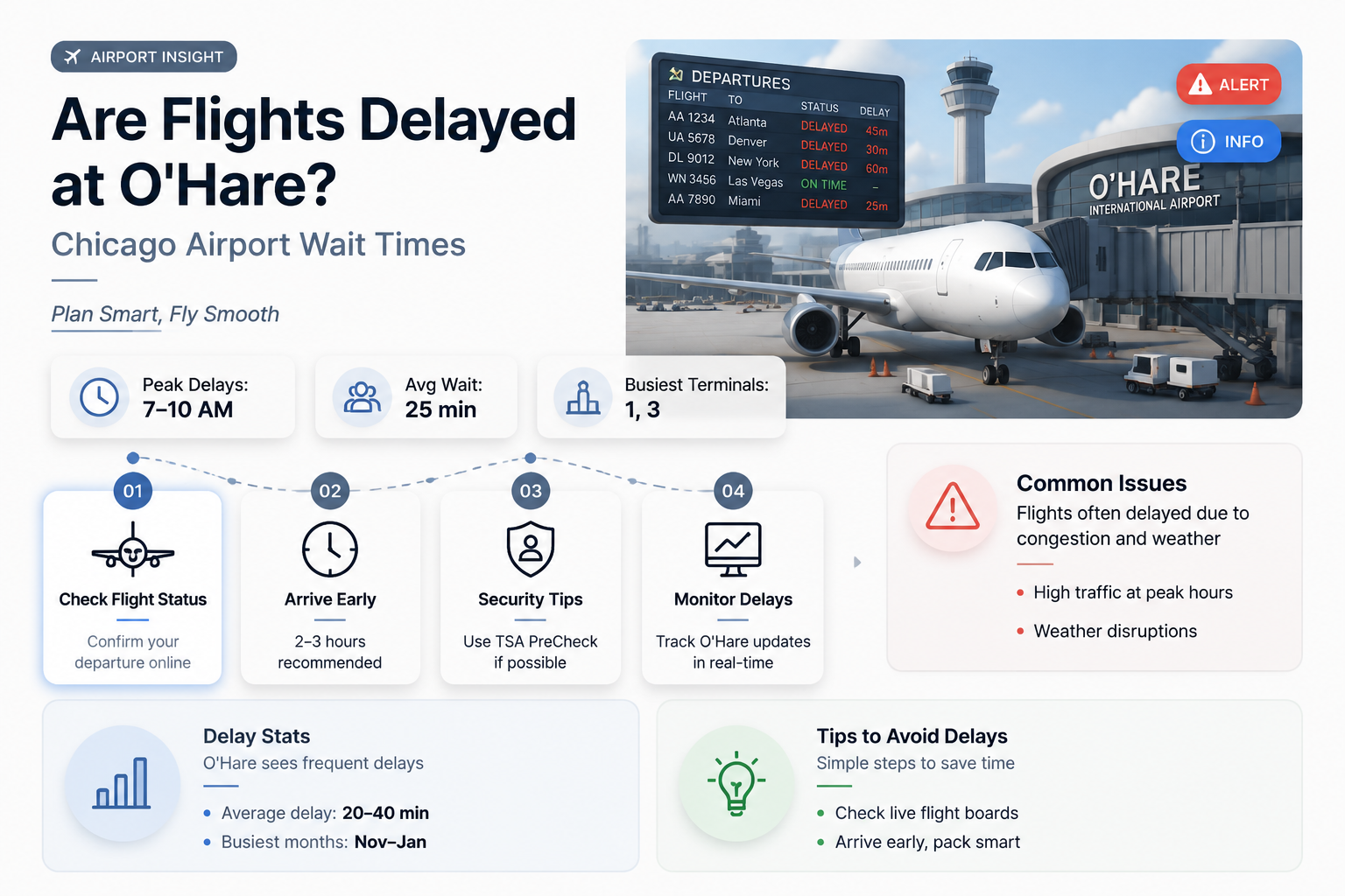 are flights delayed at o