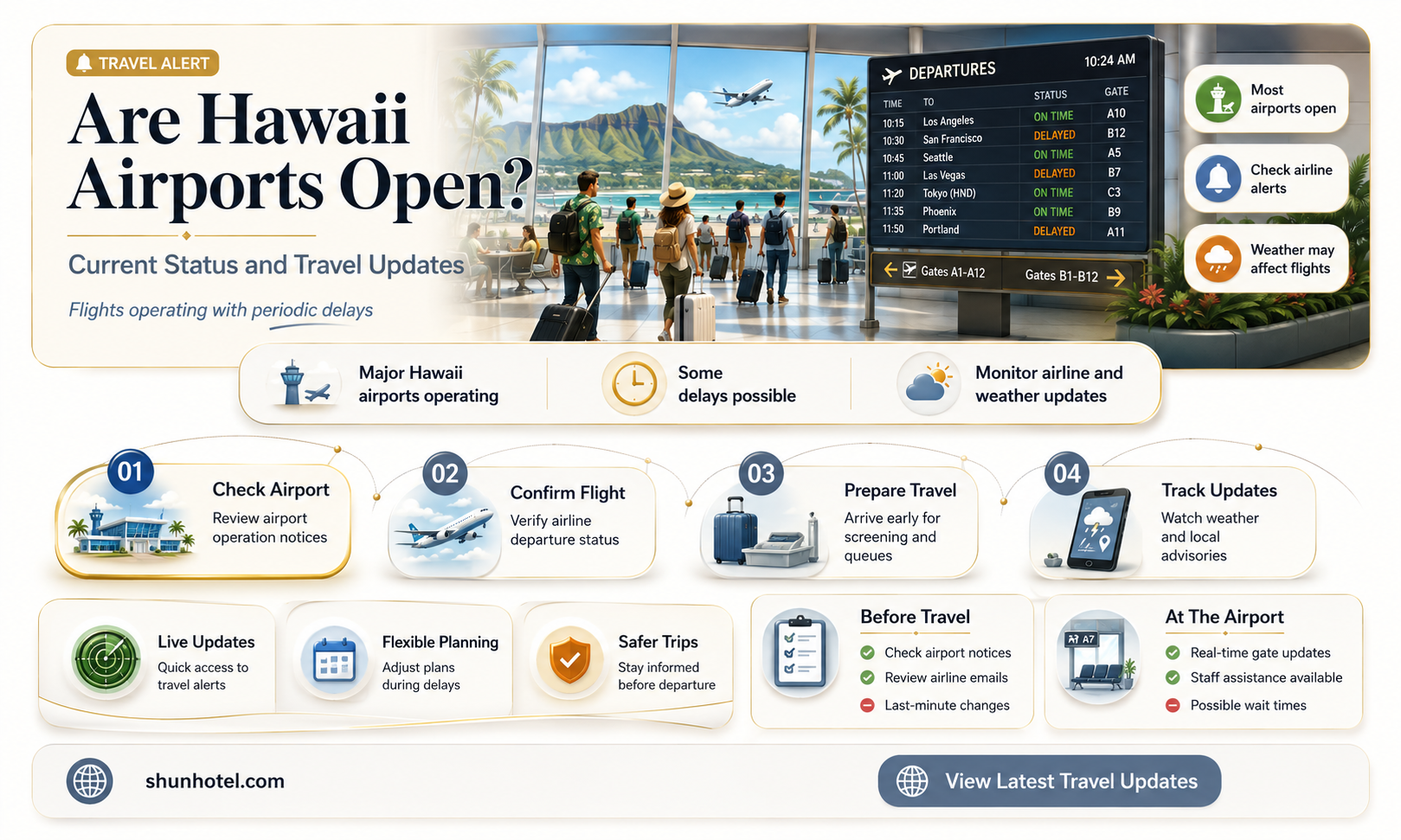 are airports in hawaii still open