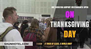 Houston Airport Restaurants: Thanksgiving Day Dining Options and Hours